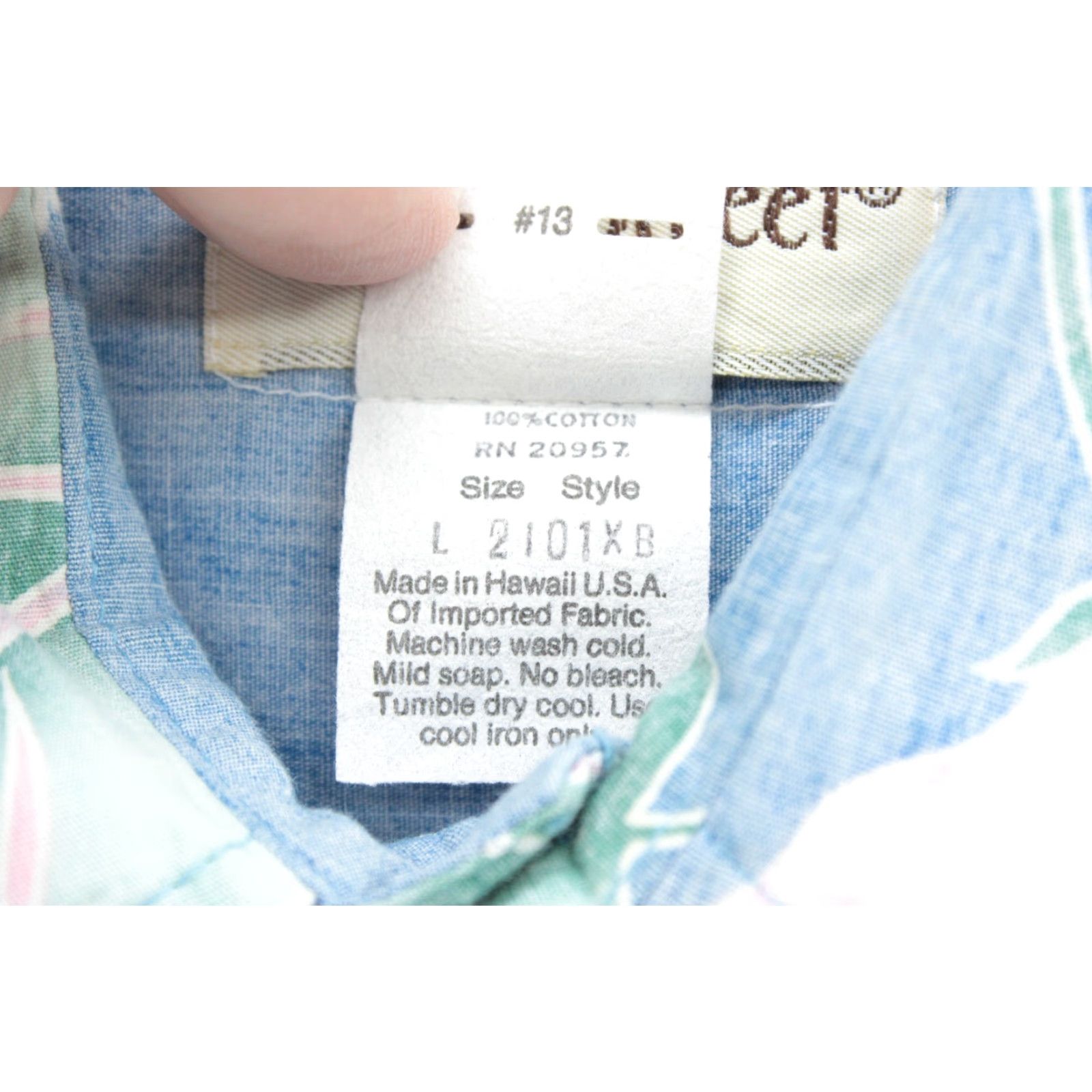 ALOHAS VTG Cooke Street Honolulu Hawaiian Shirt Mens Large Blue Floral Aloha Vacation Shirt Size US L / EU 52-54 / 3 - 6 Thumbnail