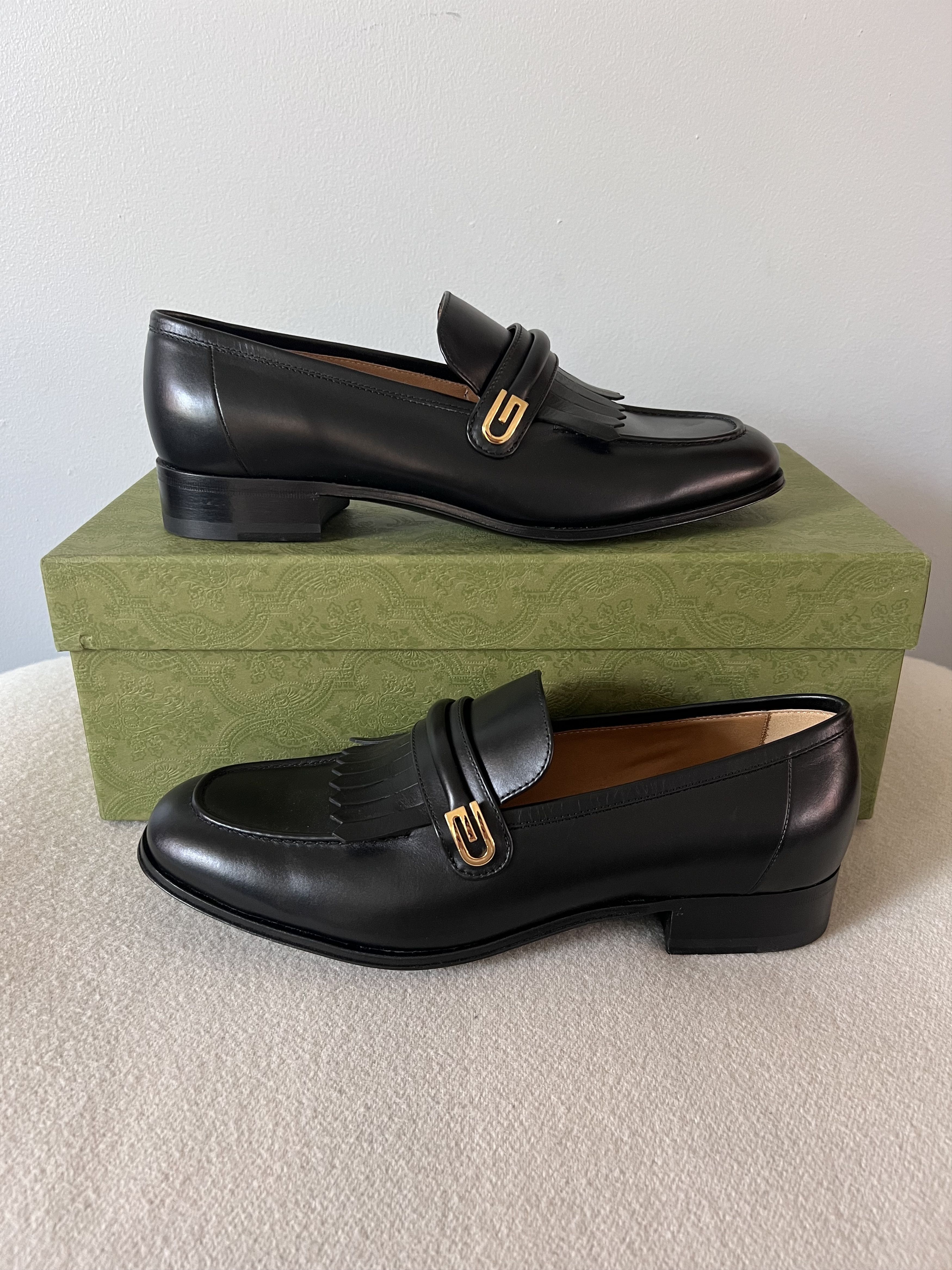 Gucci Gucci Aldo Moccasin Loafers in Black Leather Size US 8 / EU 41 - 2 Thumbnail