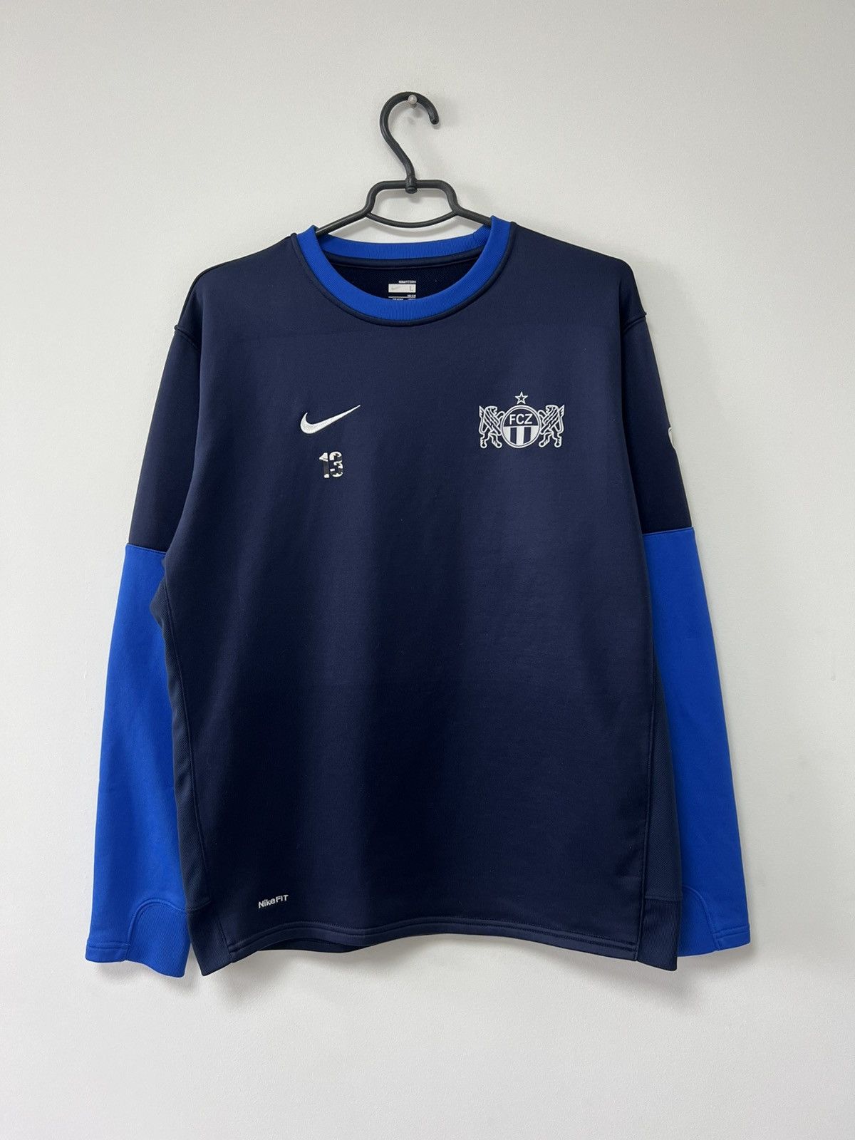 Nike Fc Zurich 2009/2010 Player Issues Sweatshirt Nike Blue sz L Size US L / EU 52-54 / 3 - 4 Thumbnail