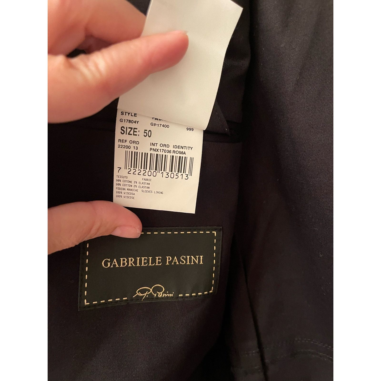 Gabrielle Gabrielle Pasini Men’s Single Breasted Blazer NWT Size: 50 Size 50R - 5 Thumbnail