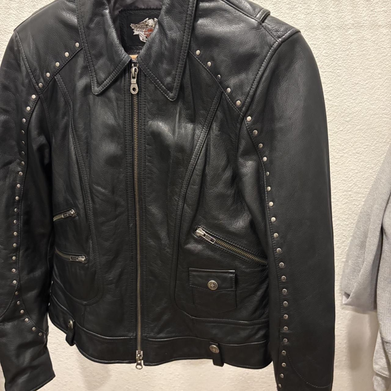 Harley Davidson Vintage Harley Davidson Studded Leather Biker Jacket Size US S / EU 44-46 / 1 - 5 Thumbnail