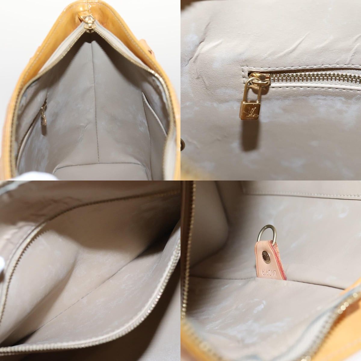 Louis Vuitton LOUIS VUITTON Monogram Vernis Houston Hand Bag Beige M91004 Size ONE SIZE - 12 Thumbnail