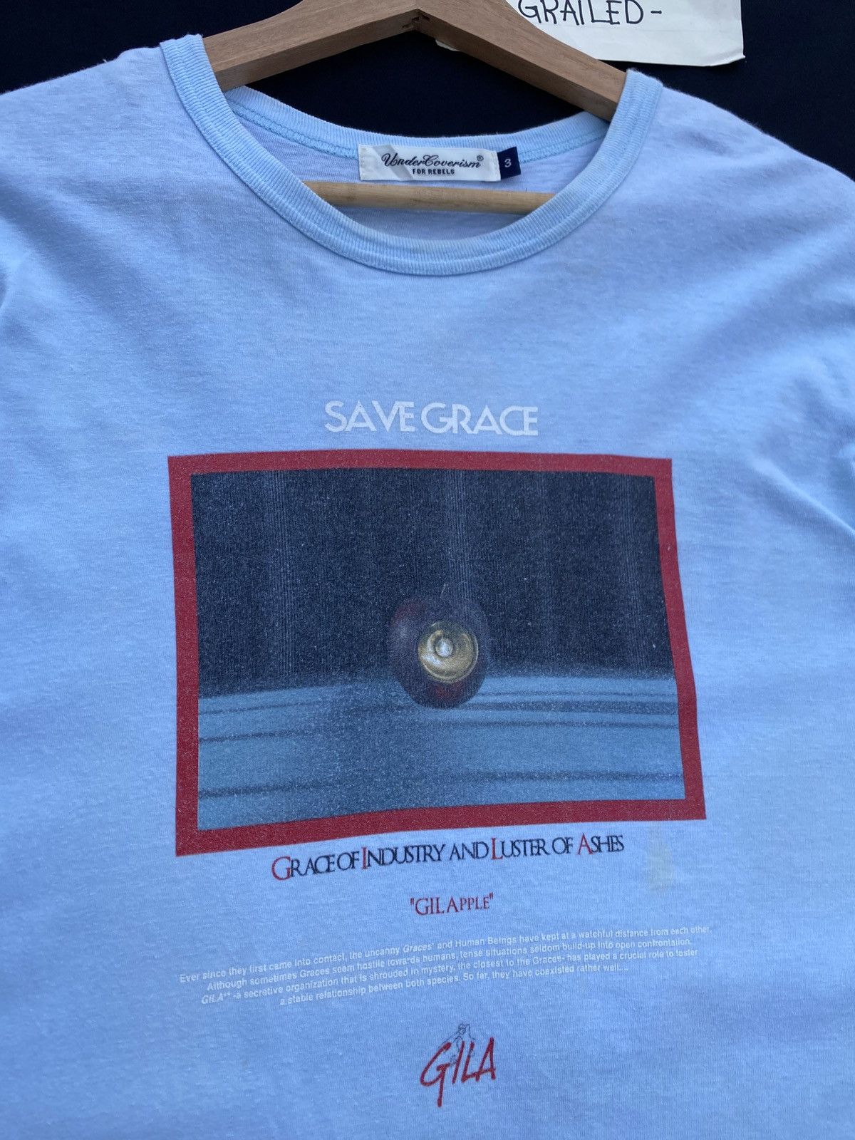 Undercover Rare UNDERCOVER for rebels Save Grace "GIL APPLE" GILA Tee Size US M / EU 48-50 / 2 - 8 Thumbnail