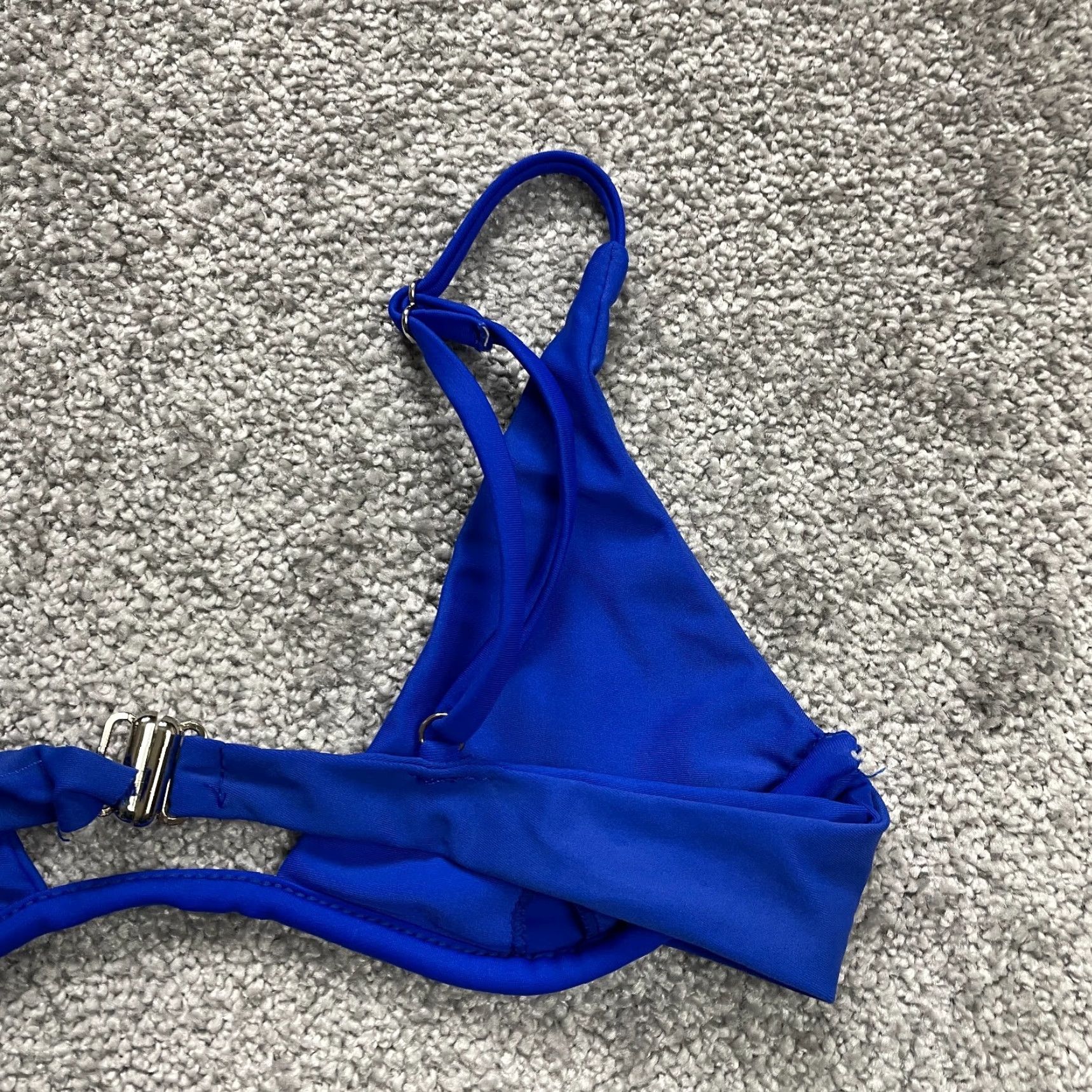 Shein SHEIN Bikini Top Women's Small Solid Blue Underwired Spaghetti Swimwear Beach Size S / US 4 / IT 40 - 5 Thumbnail