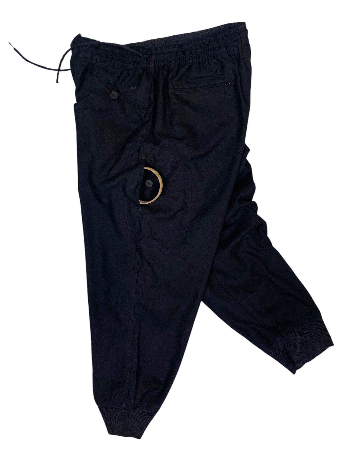 Yohji Yamamoto 💥 YOHJI YAMAMOTO Y3 BLACK JOGGER PANT Size US 33 - 5 Thumbnail