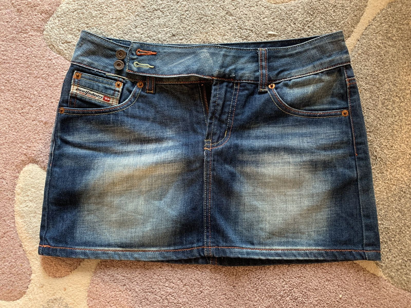 Diesel × Japanese Brand × Vintage Vintage Diesel Mini Denim Skirt Y2k Low Waisted Size 25" / US 0 / IT 36 - 1 Thumbnail