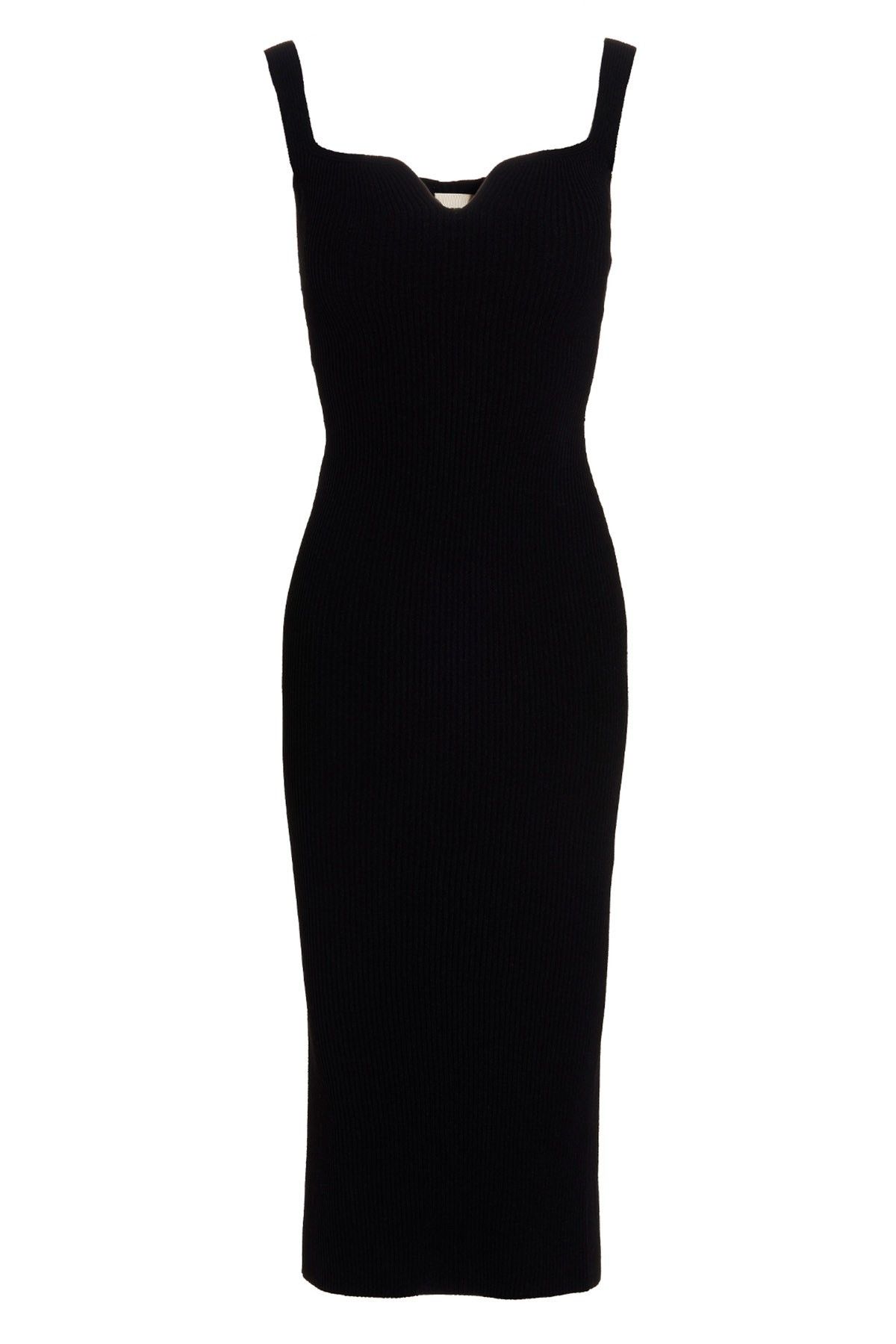 image of Khaite 'nina' Midi Dress in Black, Women's (Size Medium)
