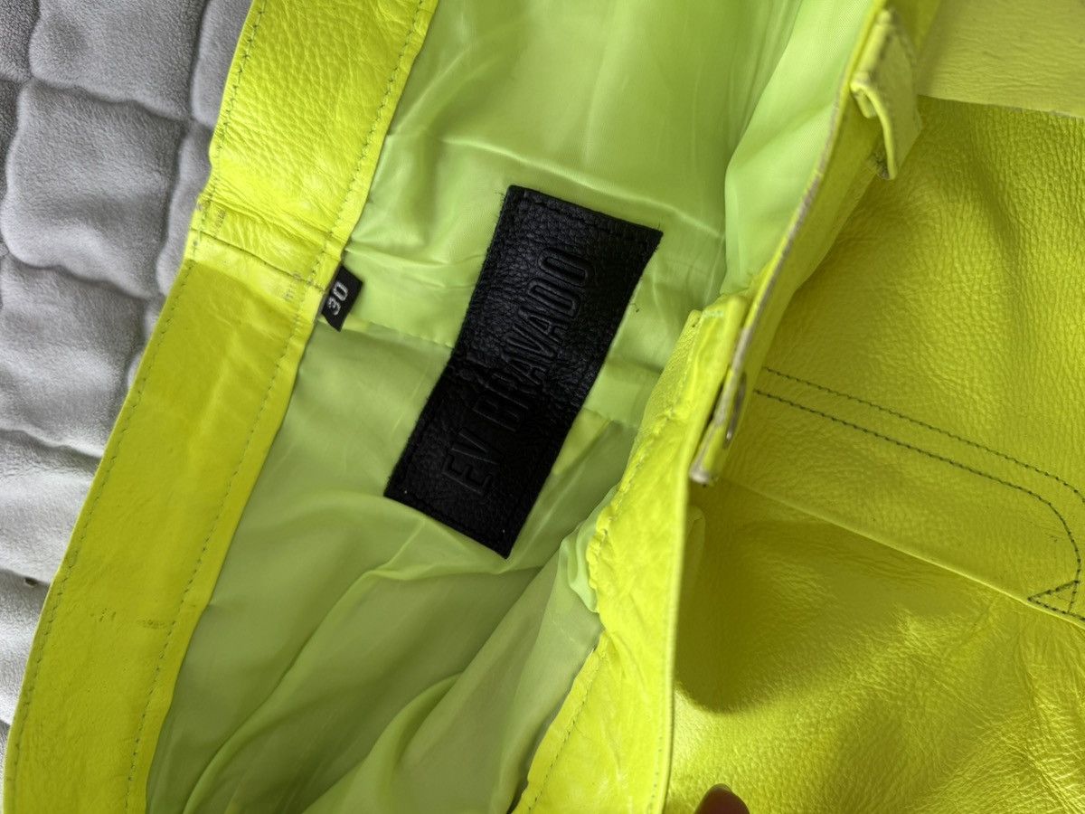 Ev Bravado × Vlone × Who Decides War Ev Bravado LEATHER BONDAGE NEON GREEN Size US 30 / EU 46 - 15 Thumbnail