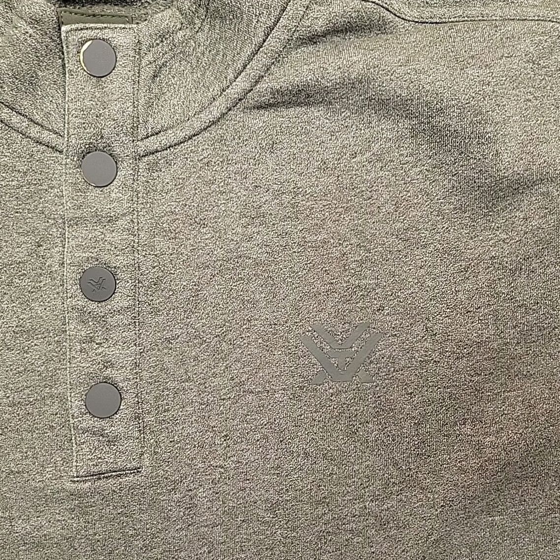 Layer 8 Vortex Pullover Mens XL Gray Snap Fleece Sweatshirt Outdoor Hunting Layer Size US XL / EU 56 / 4 - 5 Thumbnail