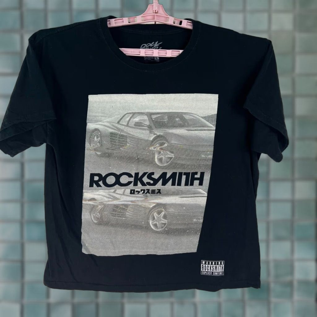 Vintage Rocksmith T-Shirt Men Black Short Sleeve Crew Neck Size L Graphic Logo Rock Theme Mens Size L Black Graphic Tee Size US L / EU 52-54 / 3 - 1 Thumbnail