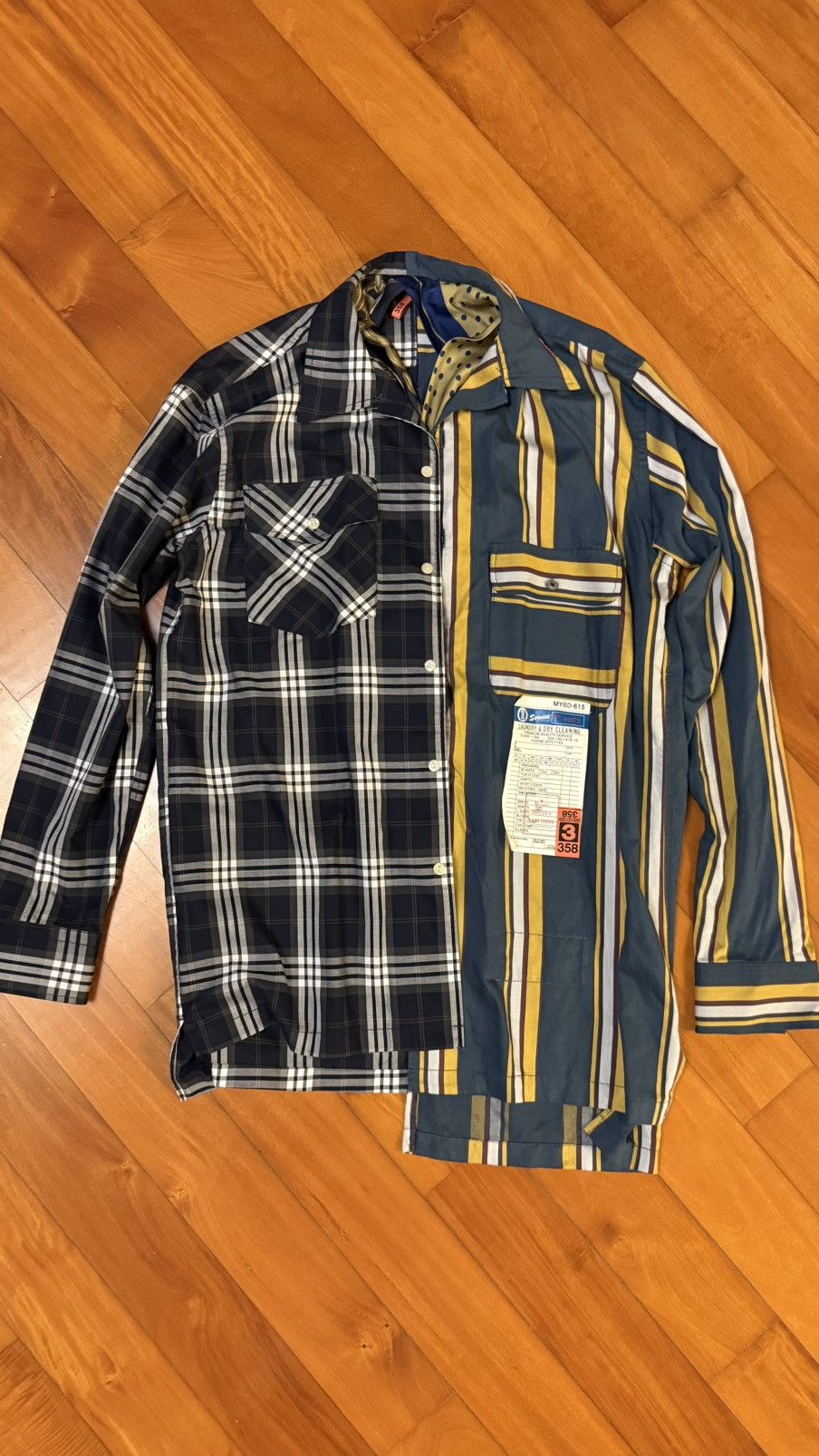 Maison MIHARA YASUHIRO MIHARA YASUHIRO MIX PATTERN LS SHIRT Size US M / EU 48-50 / 2 - 1 Thumbnail