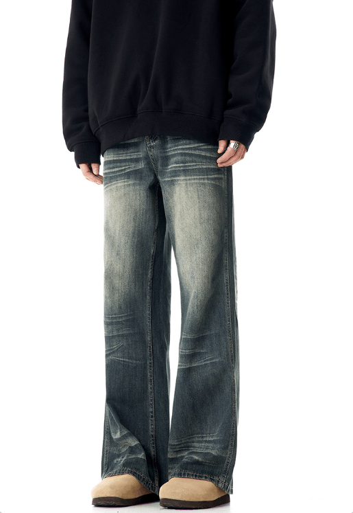 Japanese Brand × Vintage American retro straight washed loose versatile flared jeans Size US 32 / EU 48 - 4 Thumbnail
