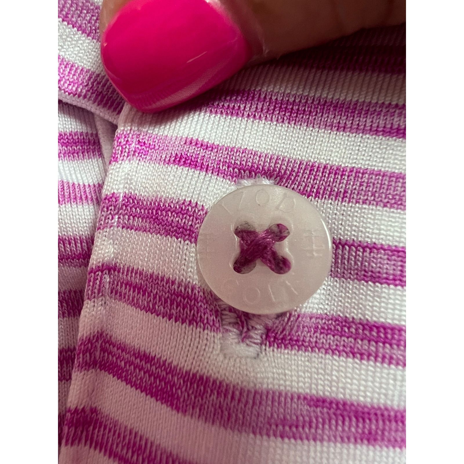 Izod Izod Golf Polo Shirt Men's Large Pink Stripes Short Sleeve Size US L / EU 52-54 / 3 - 5 Thumbnail