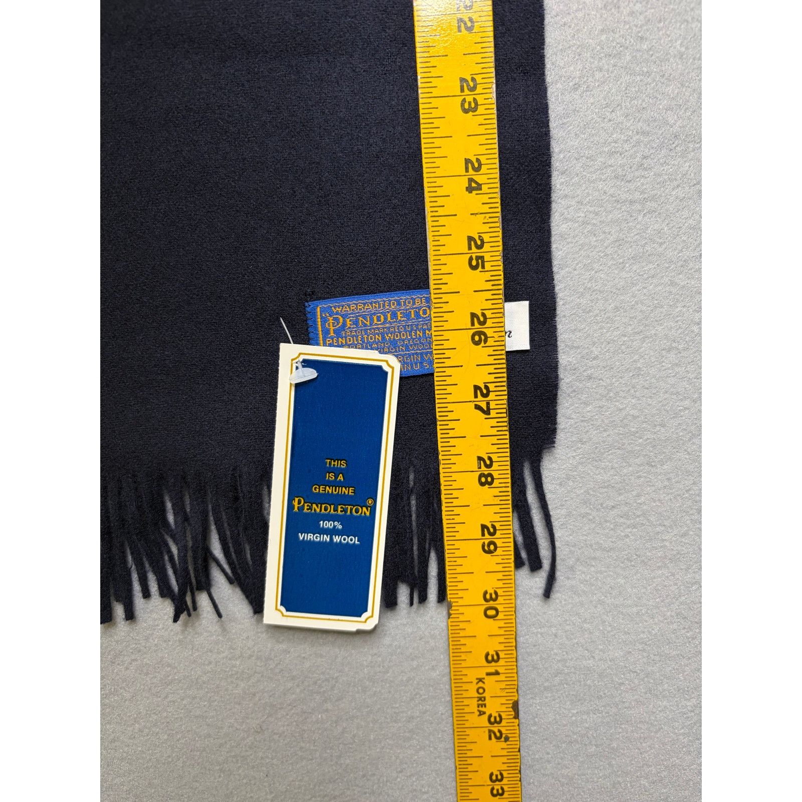 Pendleton Vintage Pendleton 100% Virgin Wool Scarf Blue Fringe USA NWT Size ONE SIZE - 4 Thumbnail
