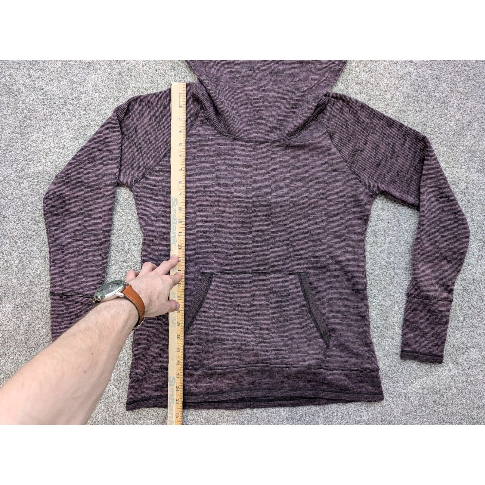 Vintage RBX Turtle Neck Sweatshirt Womens Medium Purple Long Sleeve Pullover Thumbholes Pockets Size M / US 6-8 / IT 42-44 - 3 Thumbnail