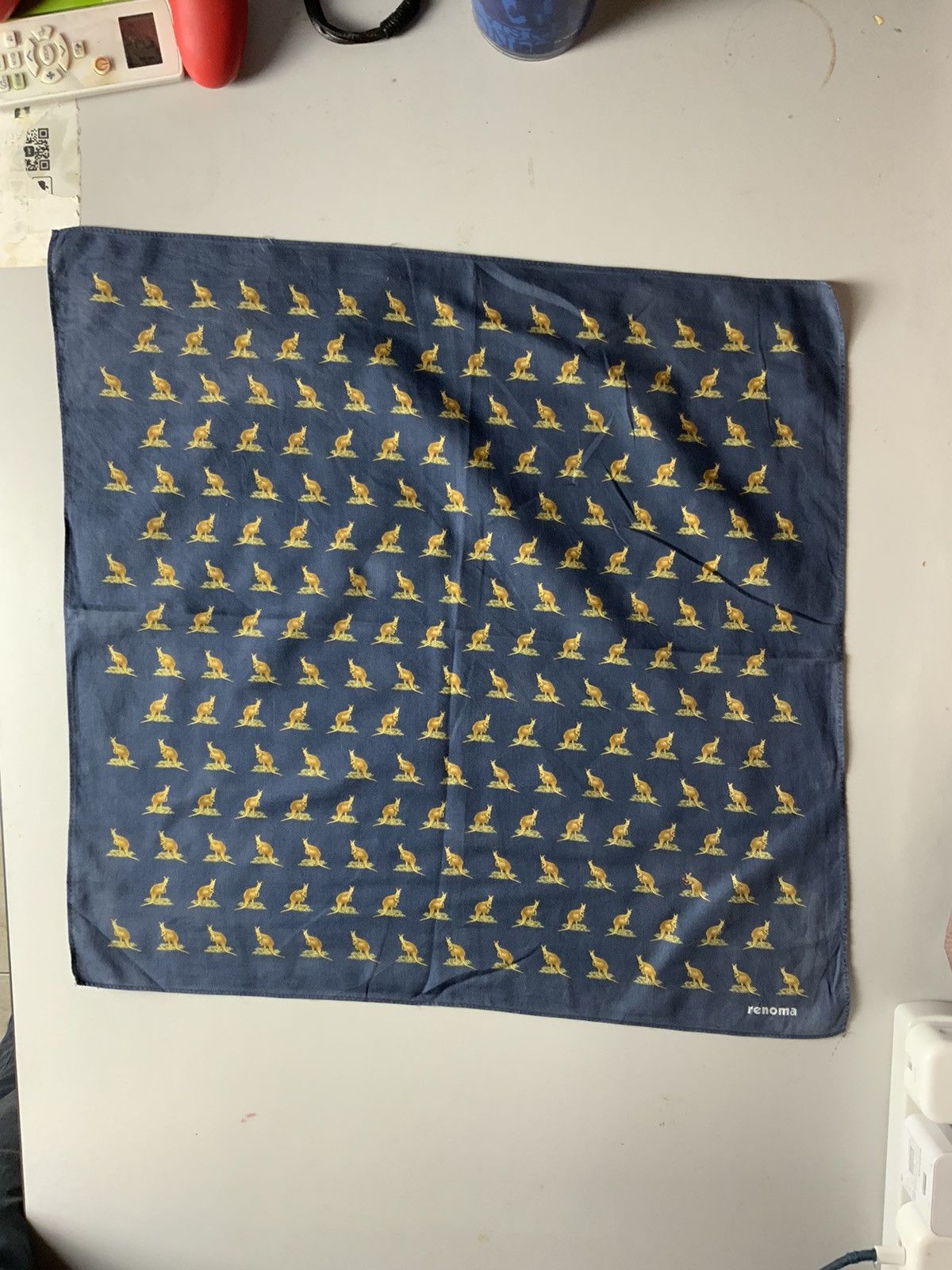 Vintage Renoma Kangaroo Monogram Bandana Handkerchief Size ONE SIZE - 10 Thumbnail