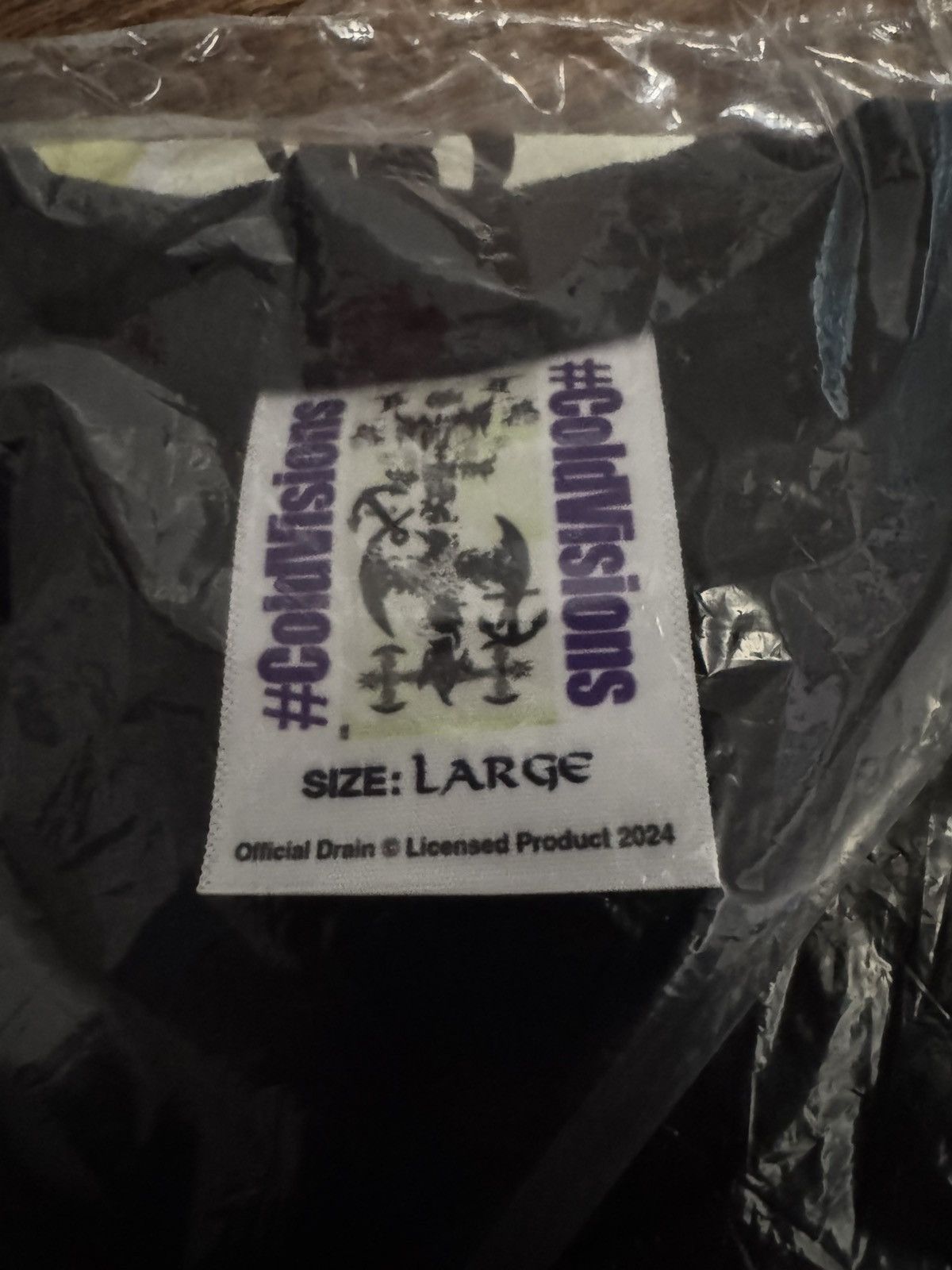 Drain Gang New Bladee Cold Visions Anchor Tee Black Large Shipping Fast Size US L / EU 52-54 / 3 - 3 Thumbnail