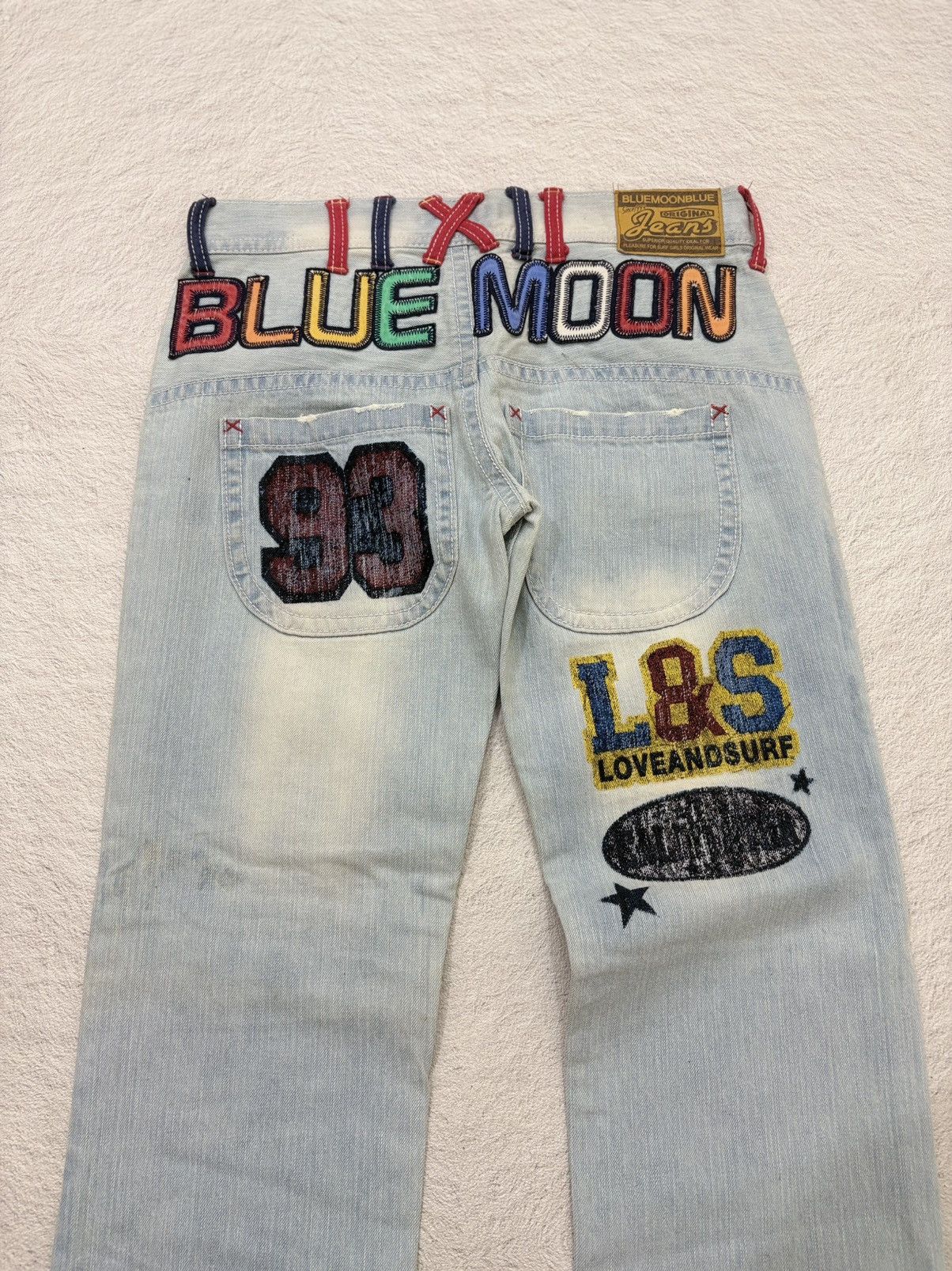 Hysteric Glamour 2000s Blue moon japan bootcut poem denim y2k style Size US 31 - 6 Thumbnail