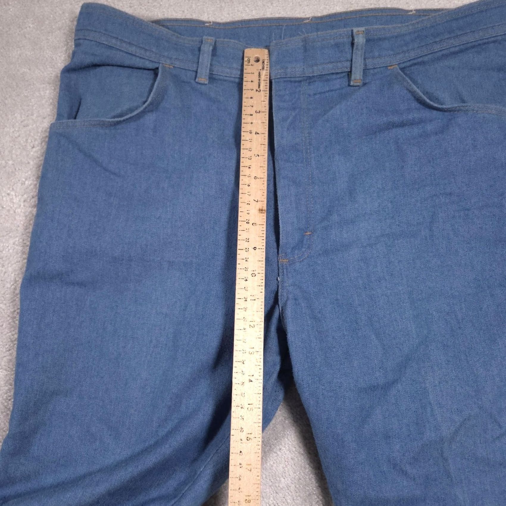 Wrangler Wrangler Jeans Mens 40x29 Blue Denim Straight Leg Regular Fit USA Made Pants Size US 40 / EU 56 - 7 Thumbnail