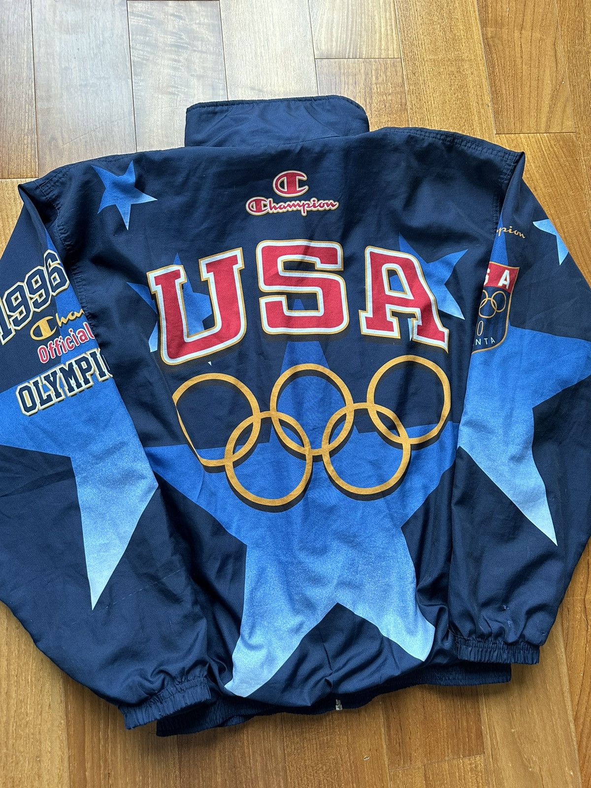 Vintage Vintage 90s Champion Olympics Dream Team Basketball Jacket Size US XXL / EU 58 / 5 - 4 Thumbnail