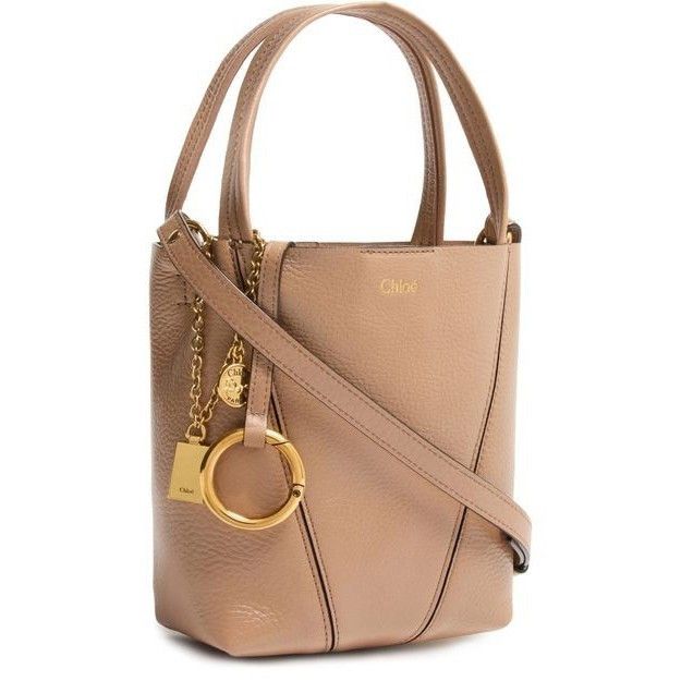 Chloe Chloe Small Spin Woodrose Grained Leather Tote Bag New & Aut Size ONE SIZE - 2 Thumbnail