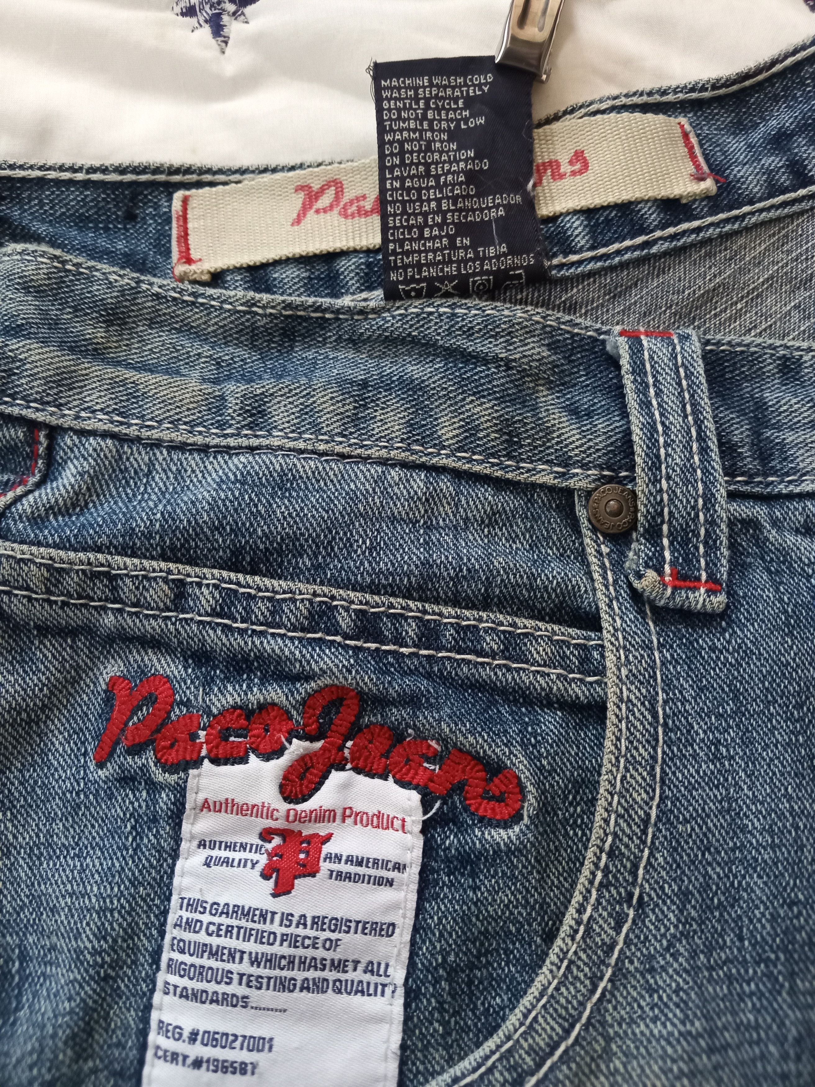 JNCO × Japanese Brand Vintage PACO Distressed Embroidered Baggy Jeans Size US 29 - 6 Thumbnail