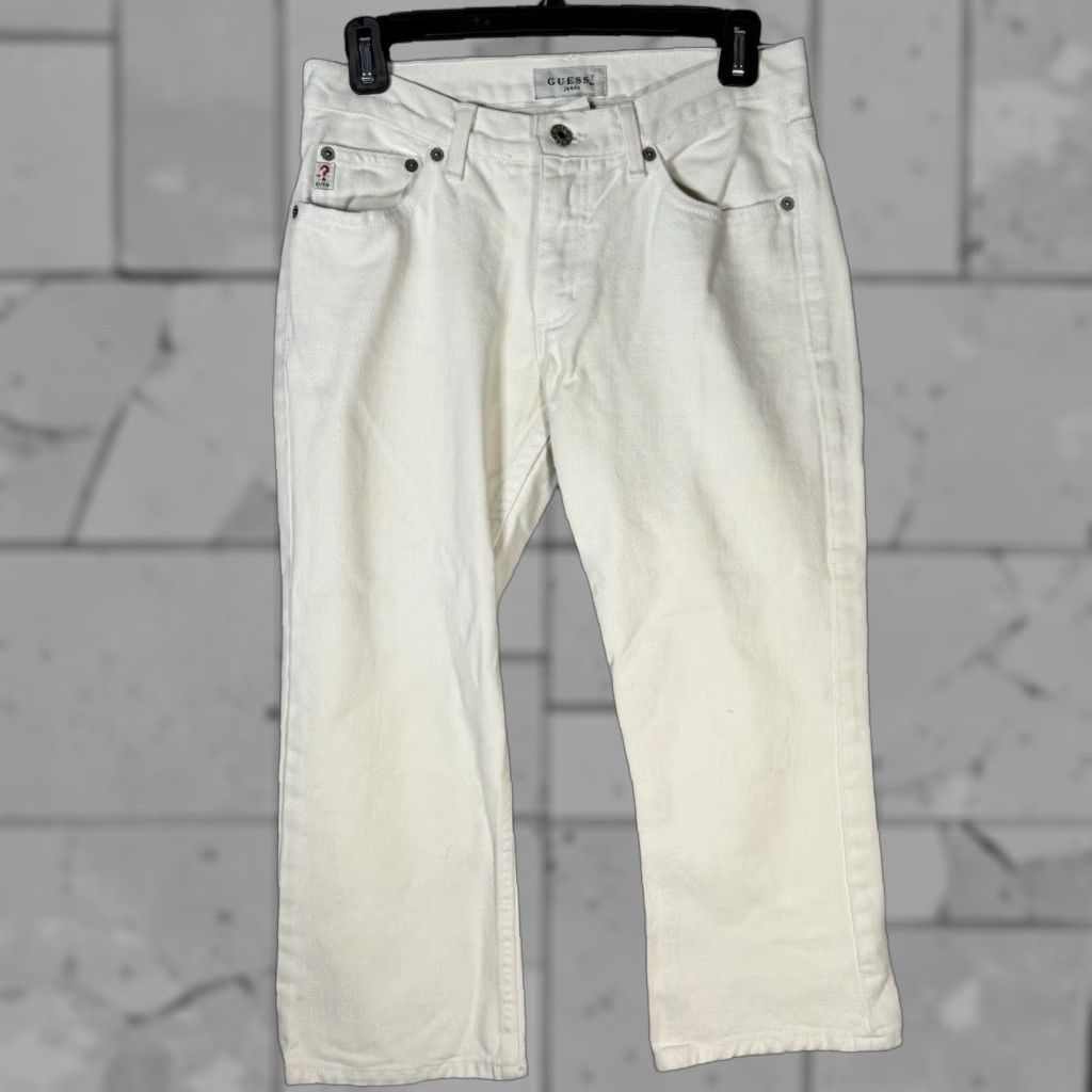 Guess VINTAGE GUESS Jeans Women 28 White 100% Cotton USA 28x22 Straight Mens? No, Women. Size 28" / US 6 / IT 42 - 1 Thumbnail