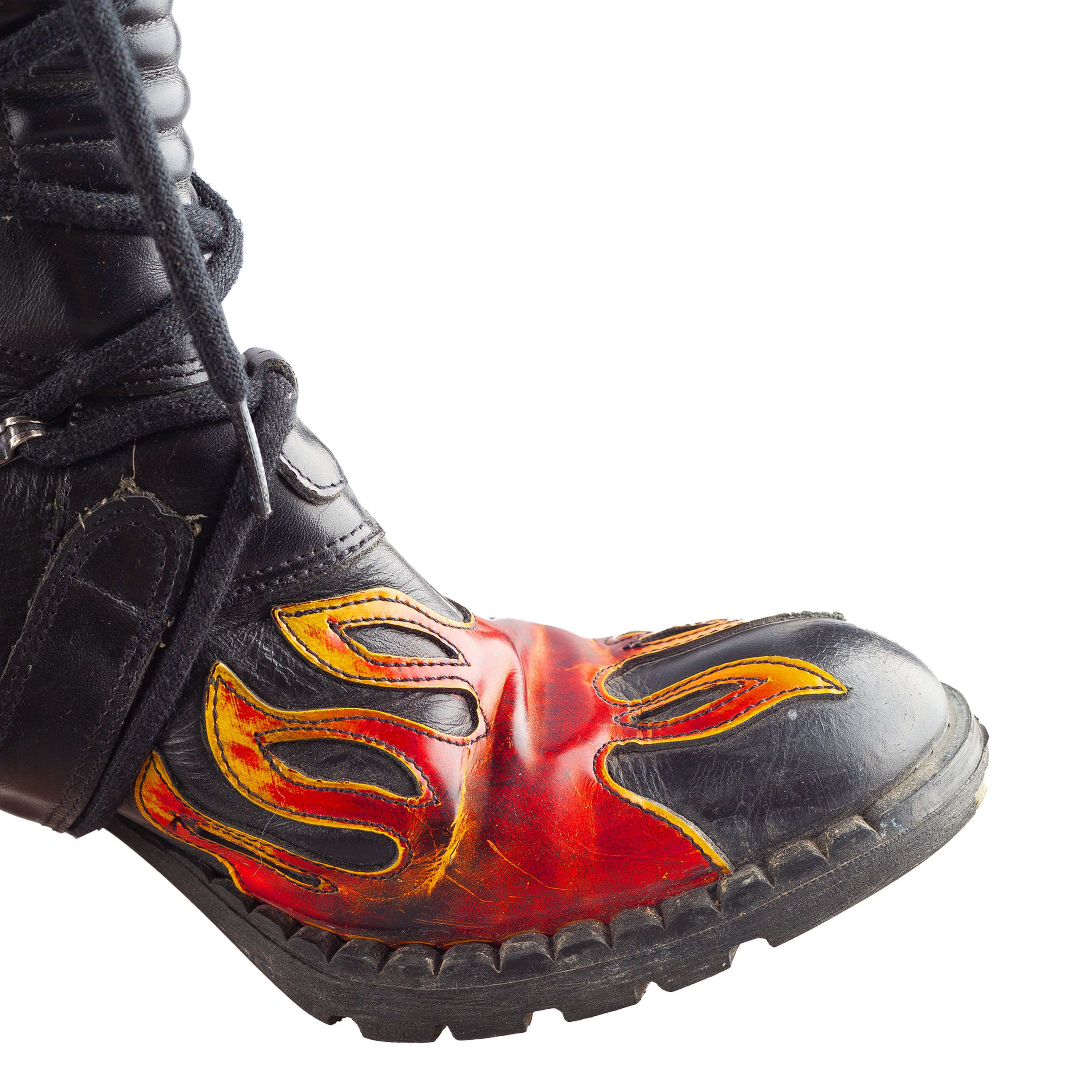 New Rock New Rock Flames Biker Heel Platform Mid Calf Boots (36 EU) Size US 5 / IT 35 - 8 Thumbnail