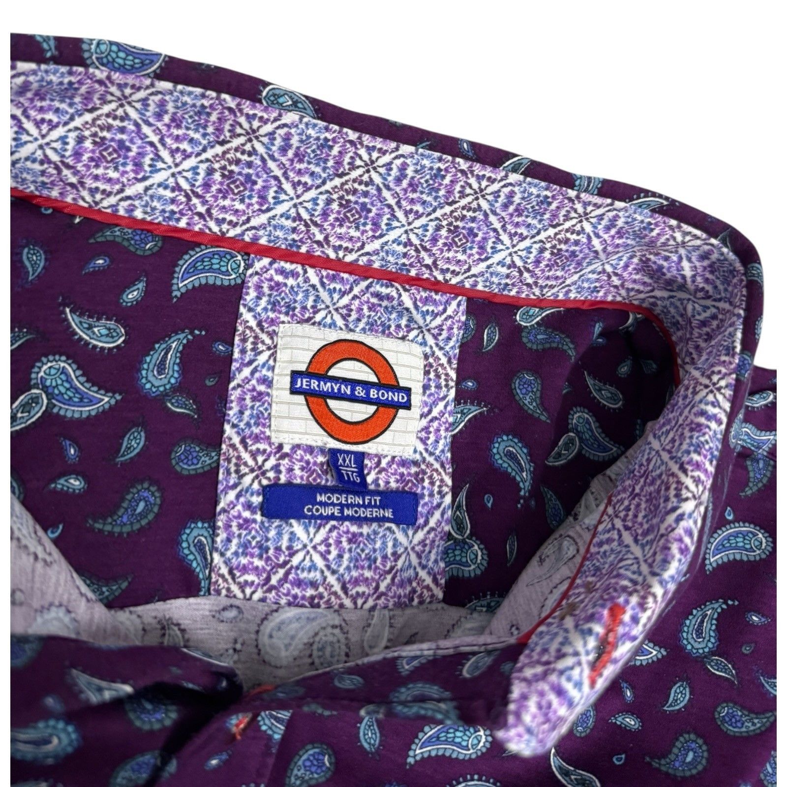 Other JERMYN & BOND Paisley Business Casual Button Dress Shirt XXL Size US XXL / EU 58 / 5 - 2 Thumbnail
