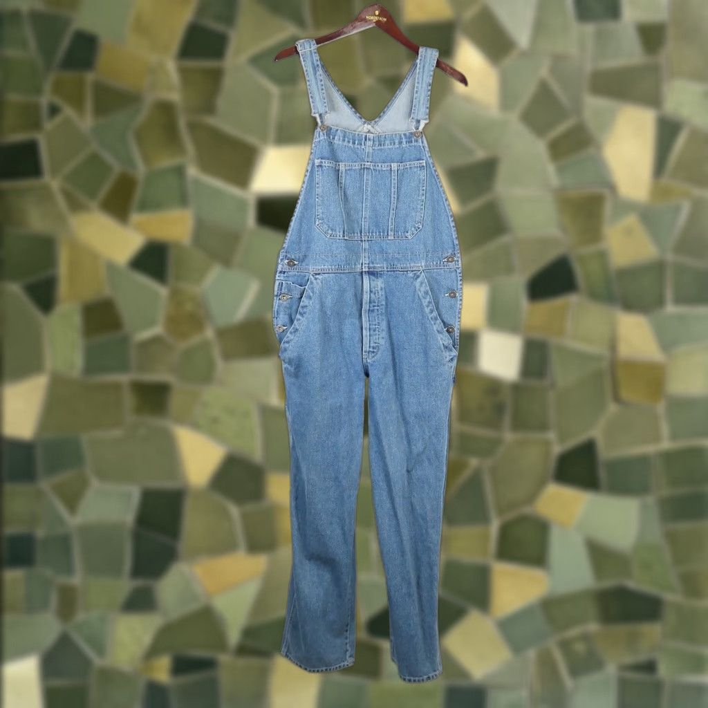 VINTAGE Old Navy Riza Overalls Denim Jeans Men M 29 Inseam Blue Cotton 90s 100% Cotton Mens