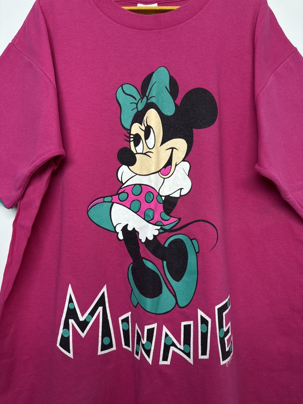 Disney Vintage 1990s Minnie Mouse Pink Tee Minnie Mickey Mouse Tee Size US L / EU 52-54 / 3 - 2 Thumbnail