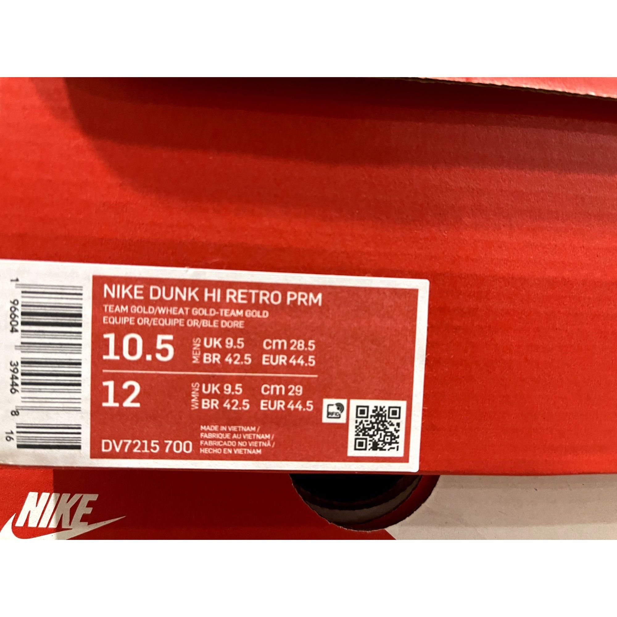 Nike Nike Dunk High Premium Wheat Gold Orange Mens 10.5us Size US 10.5 / EU 43-44 - 6 Thumbnail