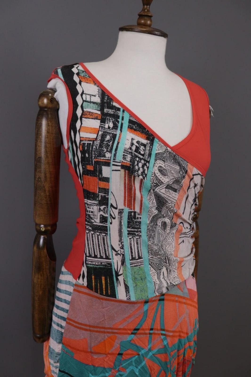 Designer Save The Queen Multicolor Aztec Bodycon Midi Dress Size M Size M / US 6-8 / IT 42-44 - 7 Thumbnail