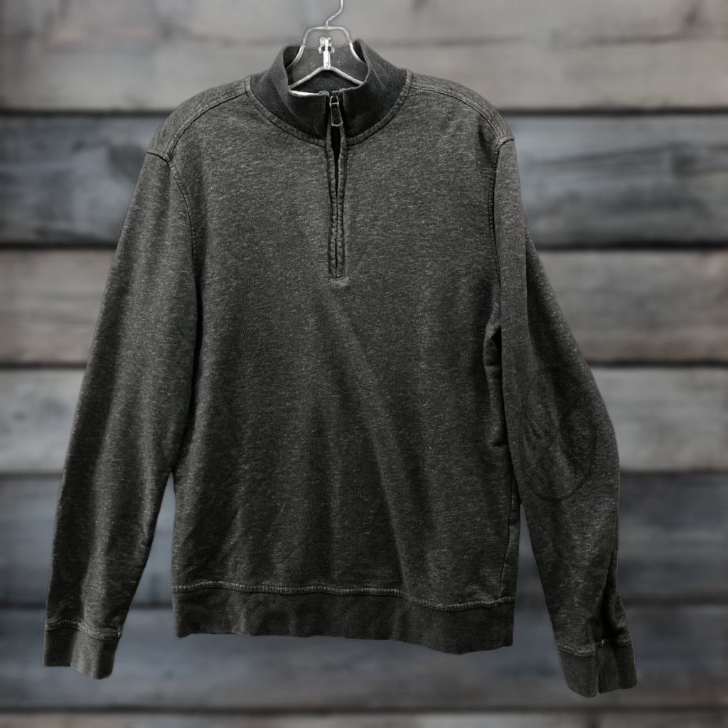 Banana Republic Banana Republic Sweater Mens M Gray 1/4 Zip Lightweight Cotton Elbow Patch Mock Neck Pullover Casual Classic Mens Size US M / EU 48-50 / 2 - 1 Thumbnail