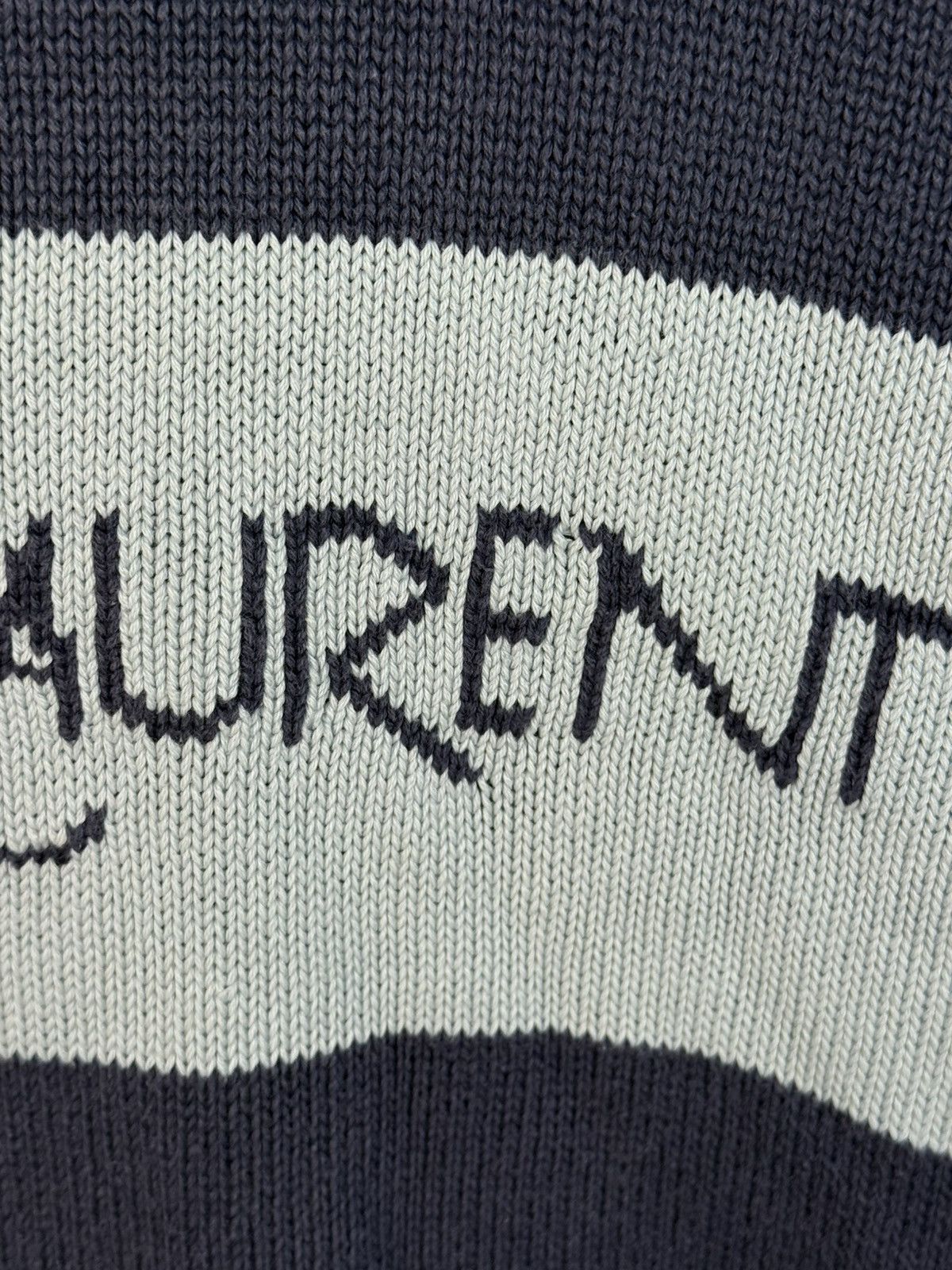 Yves Saint Laurent Royal Blue YSL Sweater Knit Big Logo Vintage Sweatshirt Rare Size US L / EU 52-54 / 3 - 8 Thumbnail
