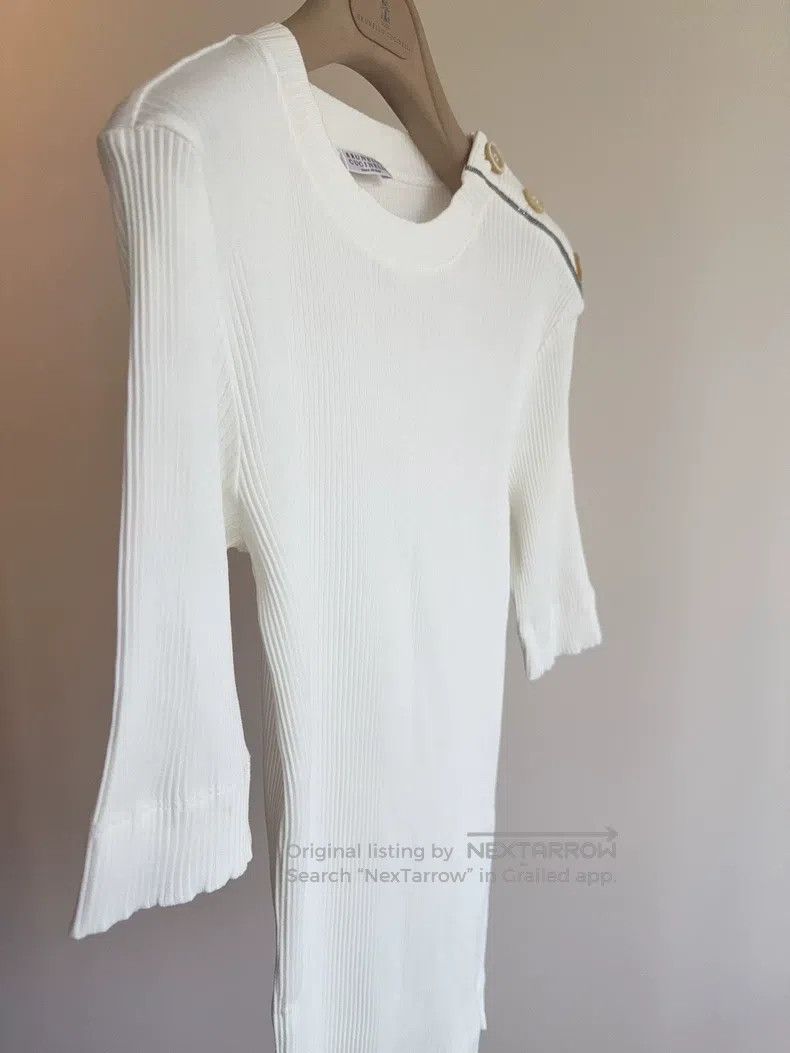 Brunello Cucinelli Brunello Cucinelli Pure cotton beaded T-shirt Size M / US 6-8 / IT 42-44 - 4 Thumbnail