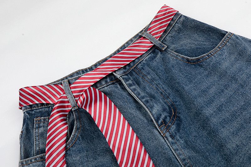 Vintage Men's American Retro Loose-Fit Wide-Leg Lace-Up Jeans Size US 32 / EU 48 - 3 Thumbnail
