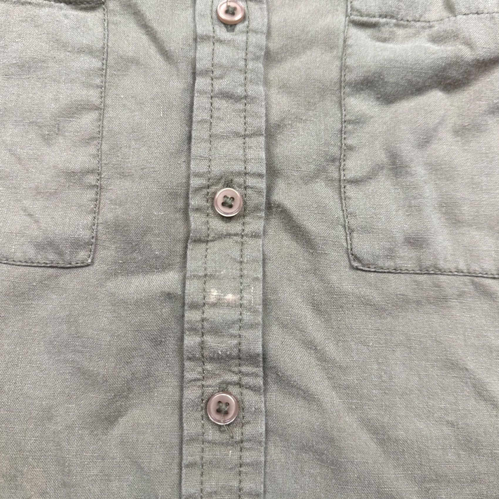 Obey OBEY Shirt Womens M Green Women Size Button Down Short Sleeve Collar Utility Outdoor Size M / US 6-8 / IT 42-44 - 4 Thumbnail