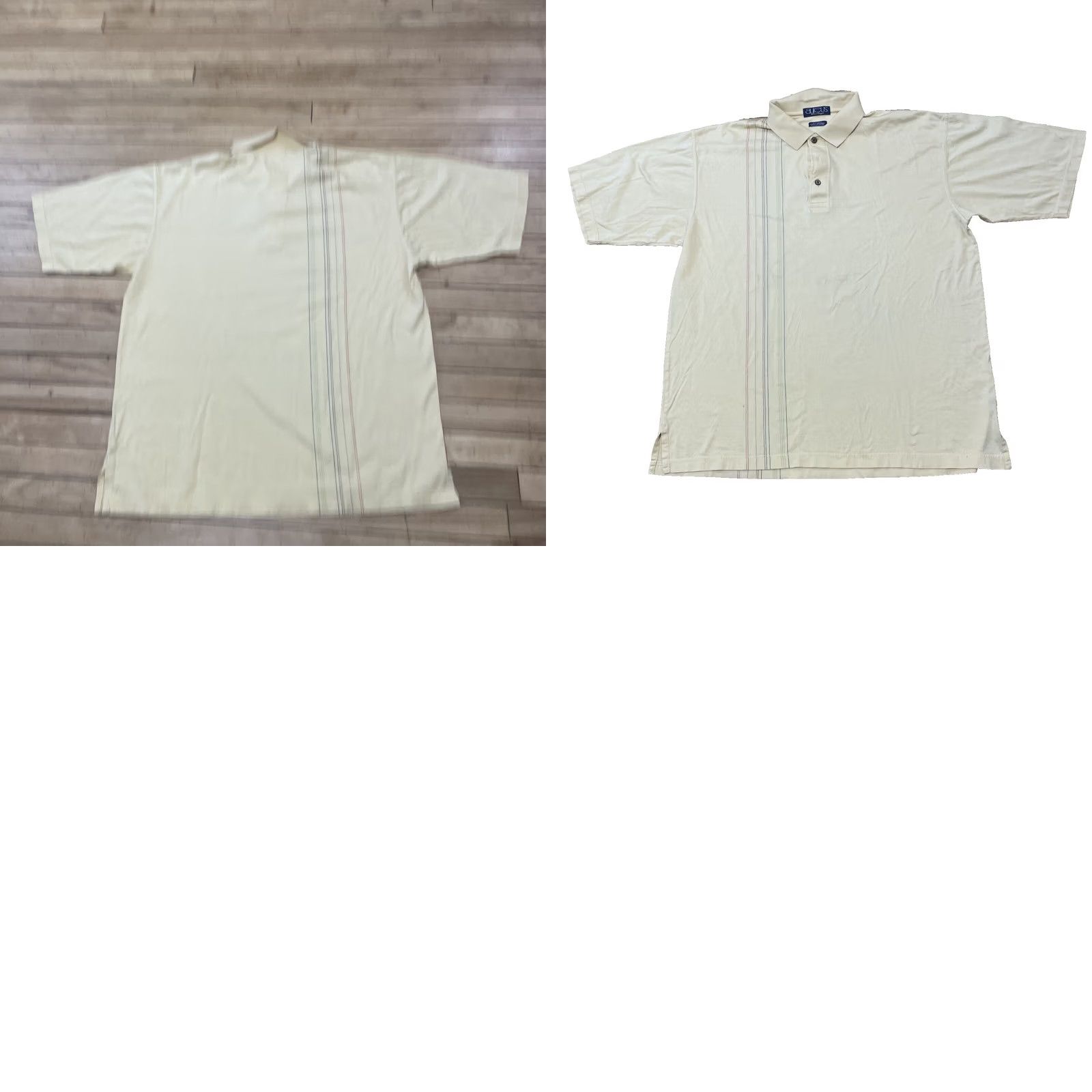 Vintage Aureus Polo shirt Yellow XL Vintage Retro Y2k Striped Center Embroidered Golf Shirt Mens XL Size US XL / EU 56 / 4 - 11 Thumbnail