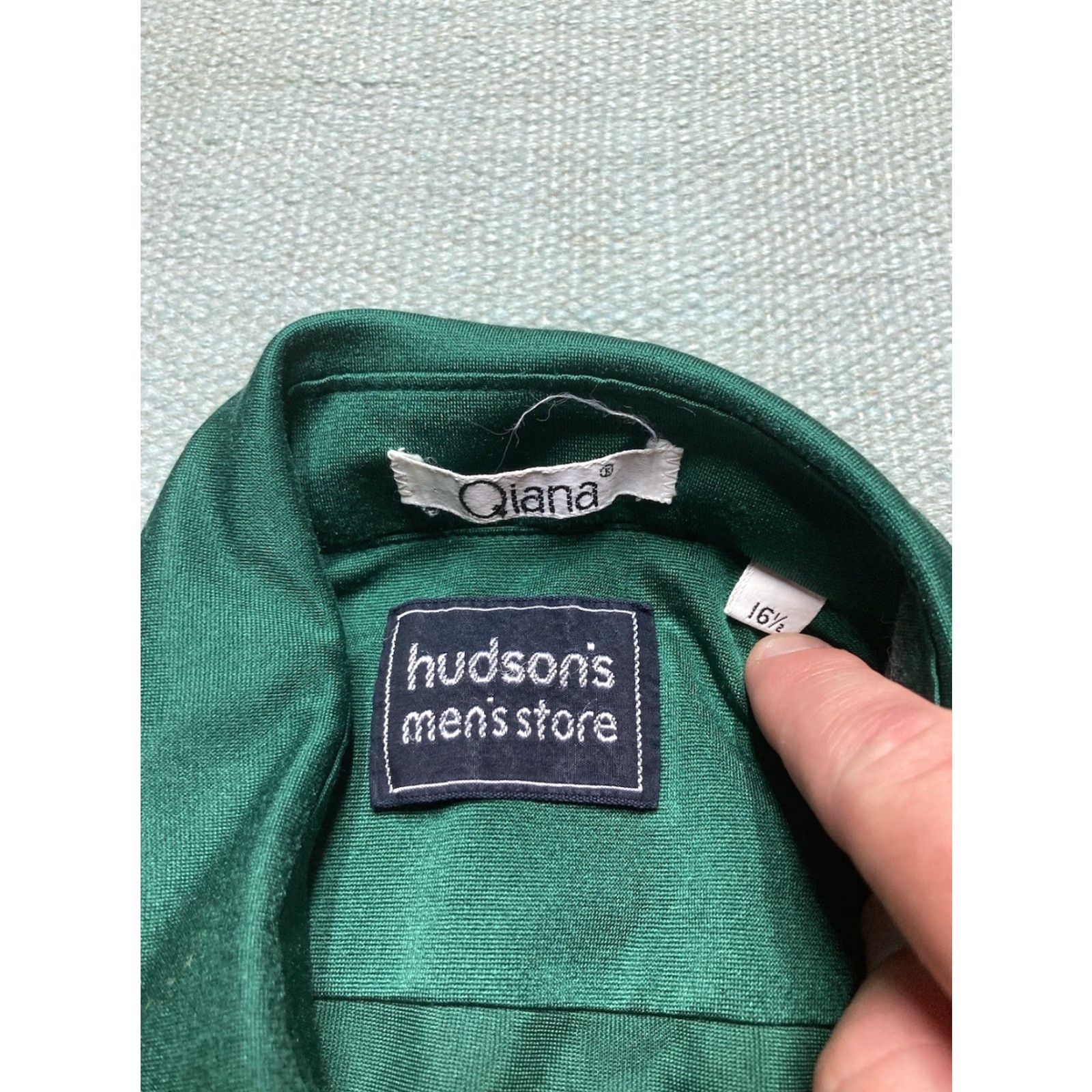 Hudson VINTAGE Hudson’s Detroit Polo Shirt Green 80s Short Sleeve Large Mens XLarge? Size US L / EU 52-54 / 3 - 5 Thumbnail