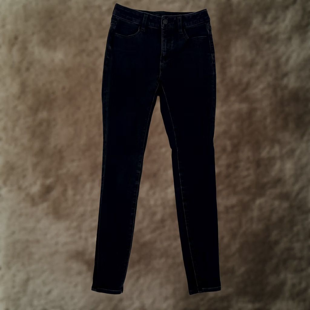 American Eagle Outfitters American Eagle Jegging Jeans Womens 4 Long Charcoal Gray Wash Denim Slim Stretch Pocket 5-Pocket Logo Zipper Size 27" / US 4 / IT 40 - 1 Thumbnail