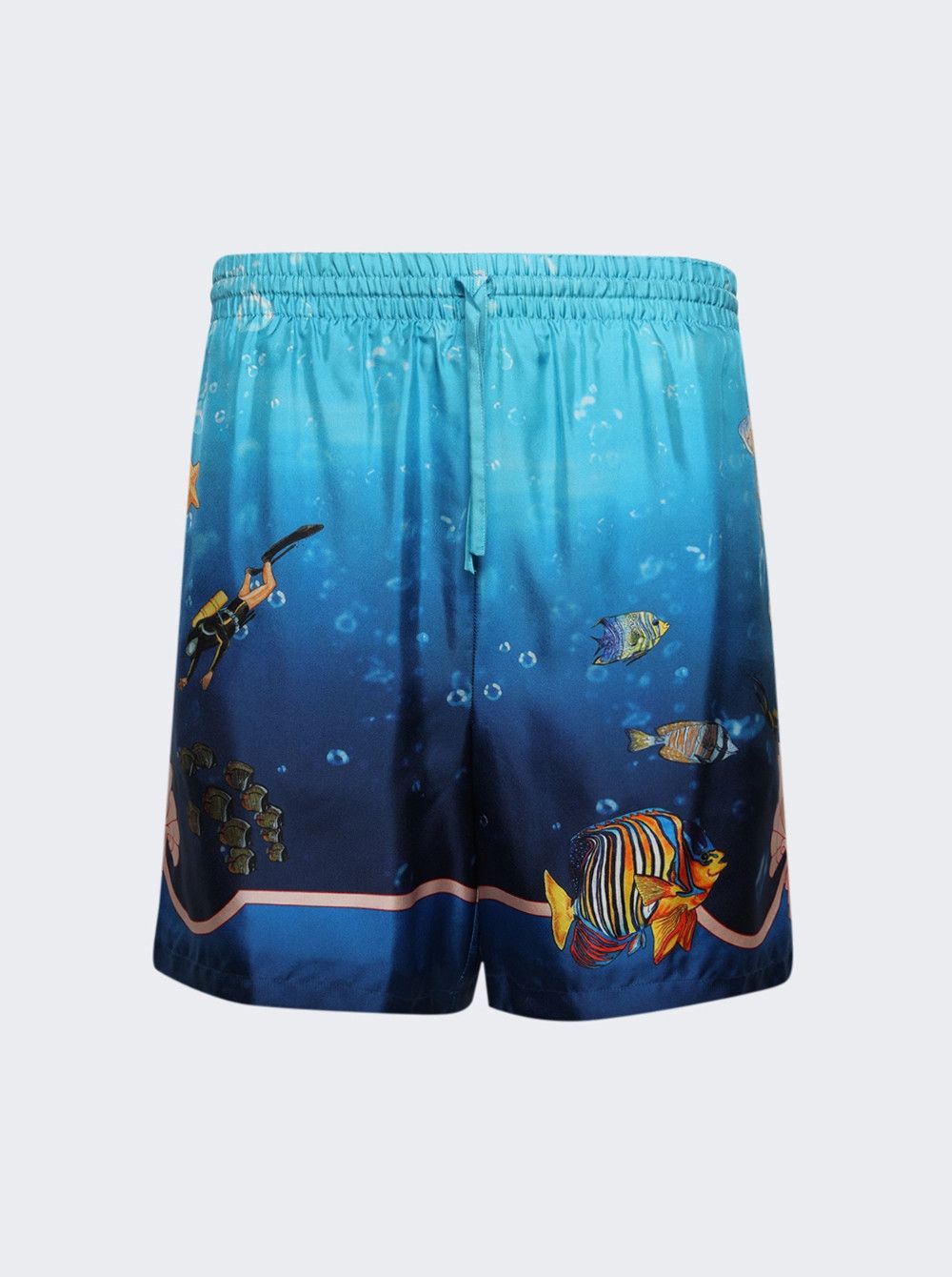 Casablanca o1mle0326 Drawstring Silk Shorts in Multicolor Size US 34 / EU 50 - 1 Thumbnail