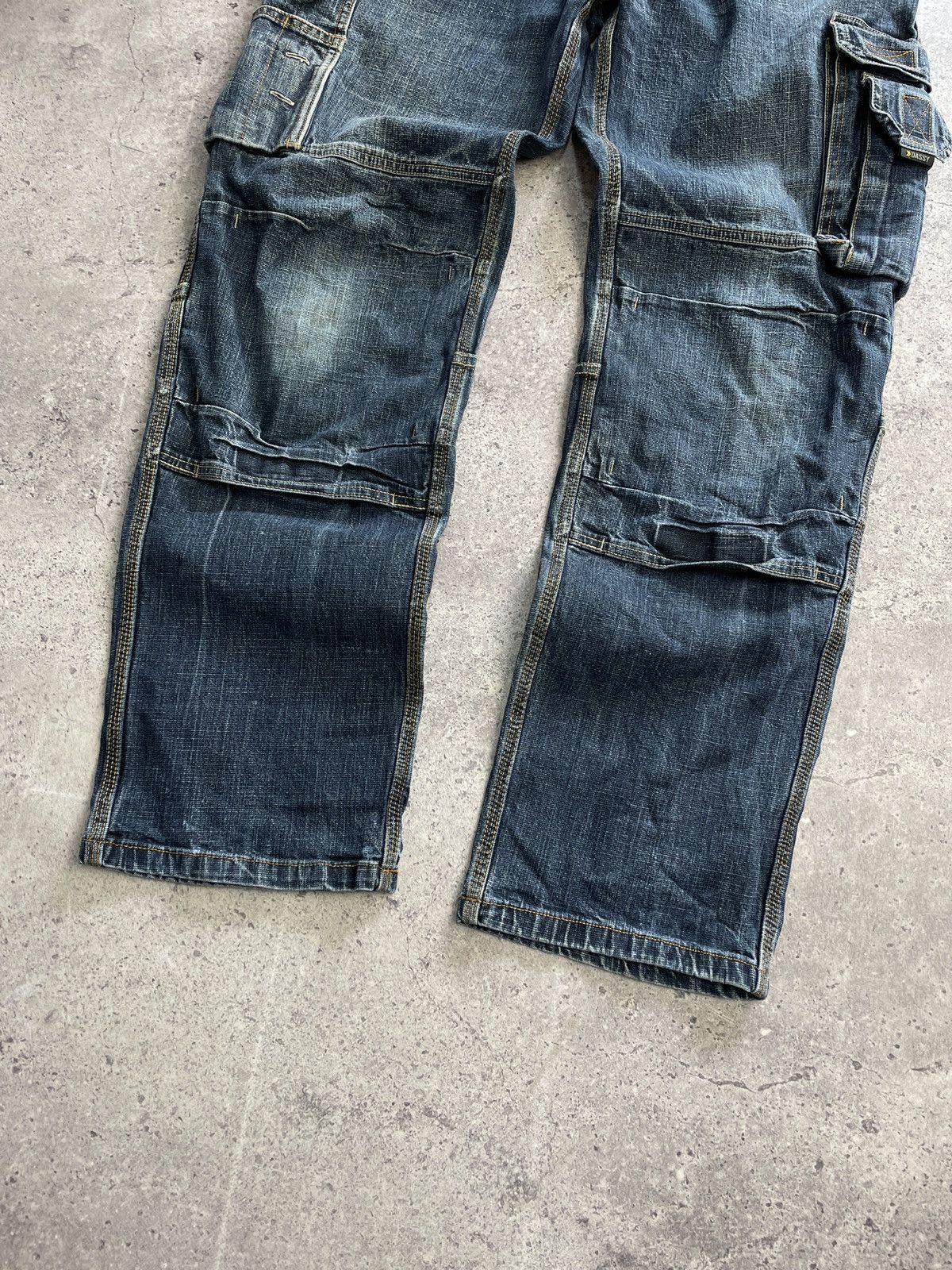 Diesel Vintage 00s Distressed Avant Garde Diesel Cargo Jeans Pants Size US 33 - 7 Thumbnail