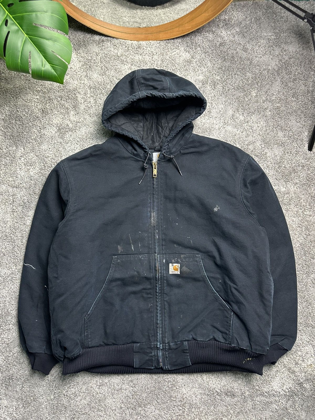 Image of Carhartt x Vintage Carhart Hooded Jacket in Black, Men's (Size XL)