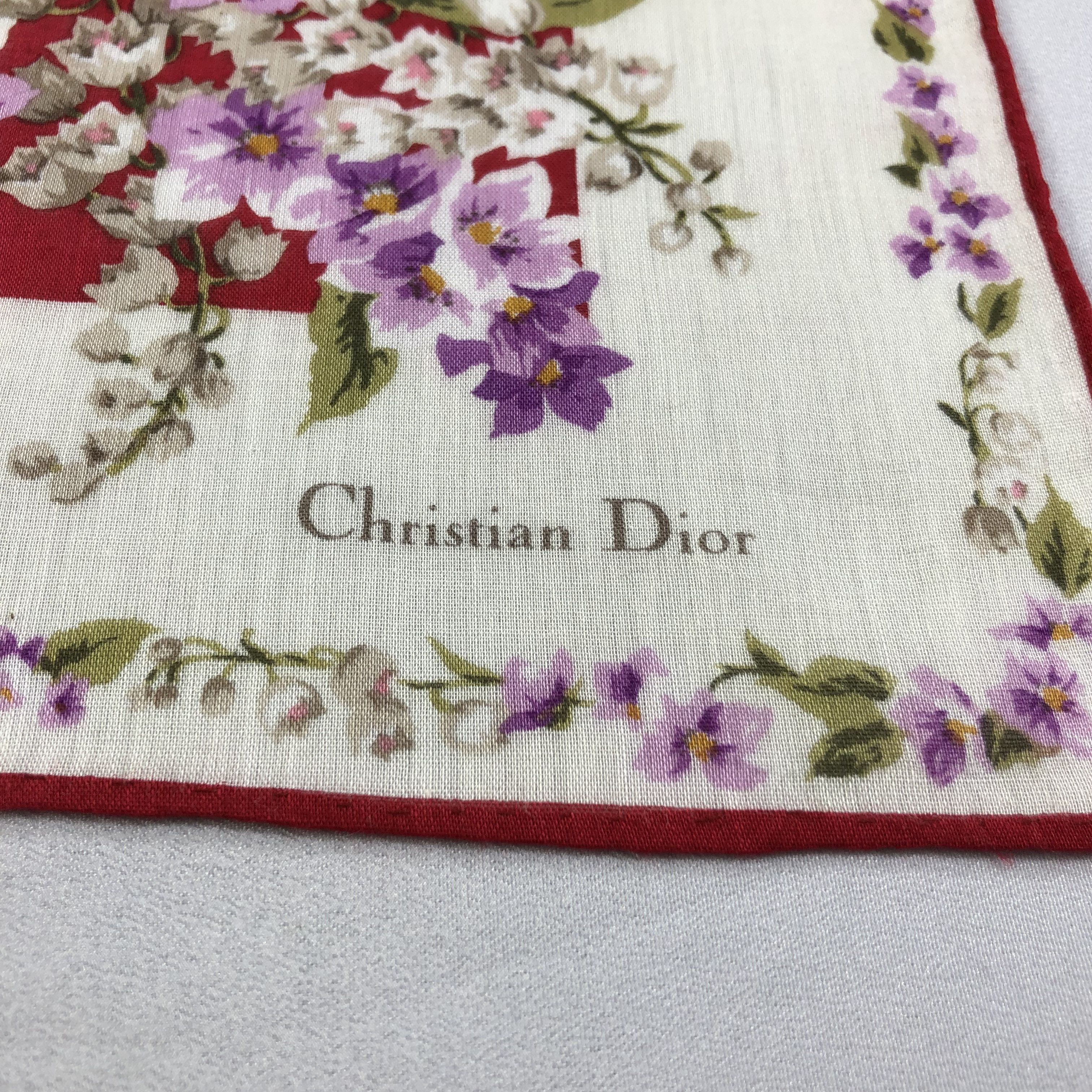 Christian Dior Monsieur Christian Dior Handkerchief Neckerchief Bandana H2085 Size ONE SIZE - 4 Thumbnail