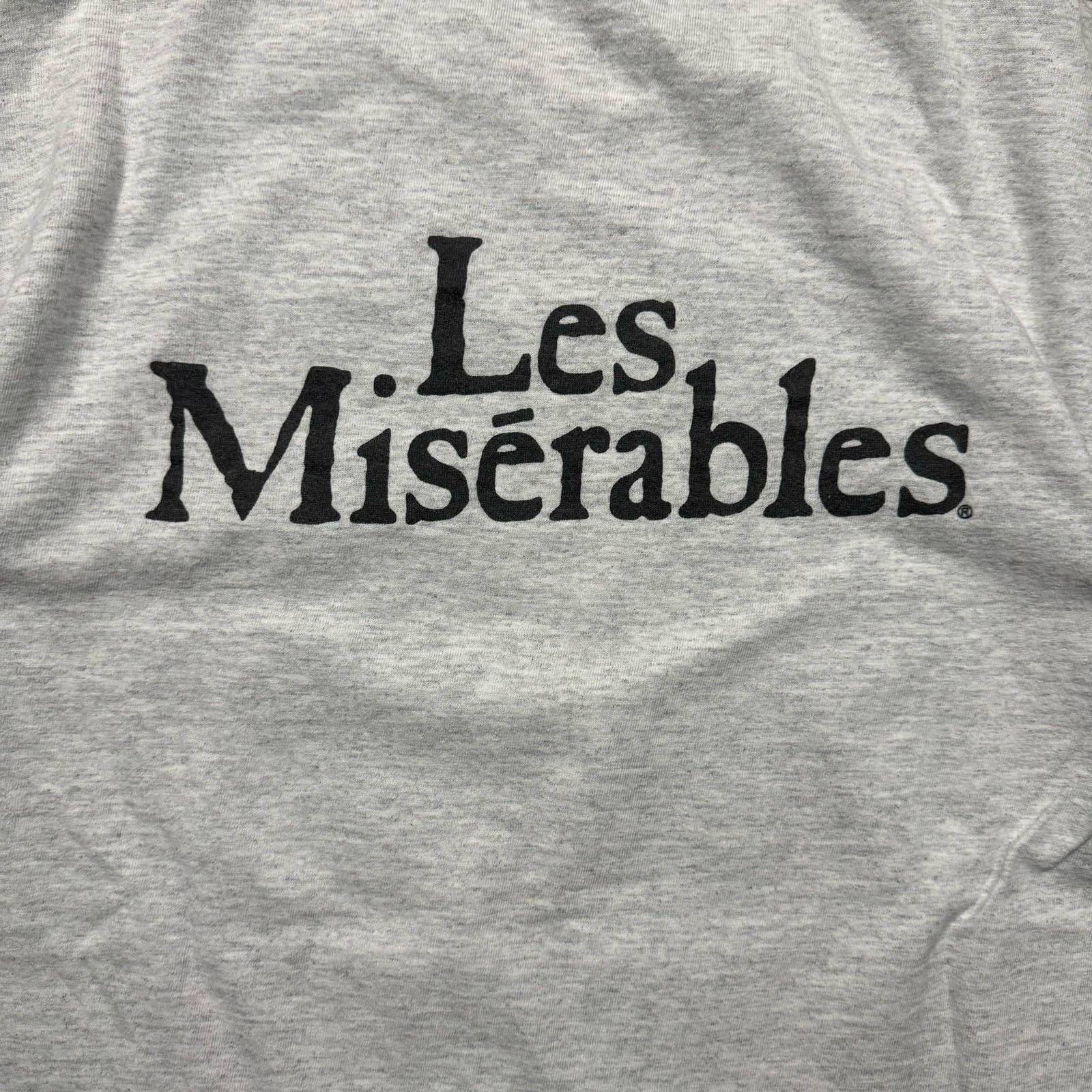 Vintage Les Miserables 1986 Vintage Play Single Art Gray T-Shirt | Grailed