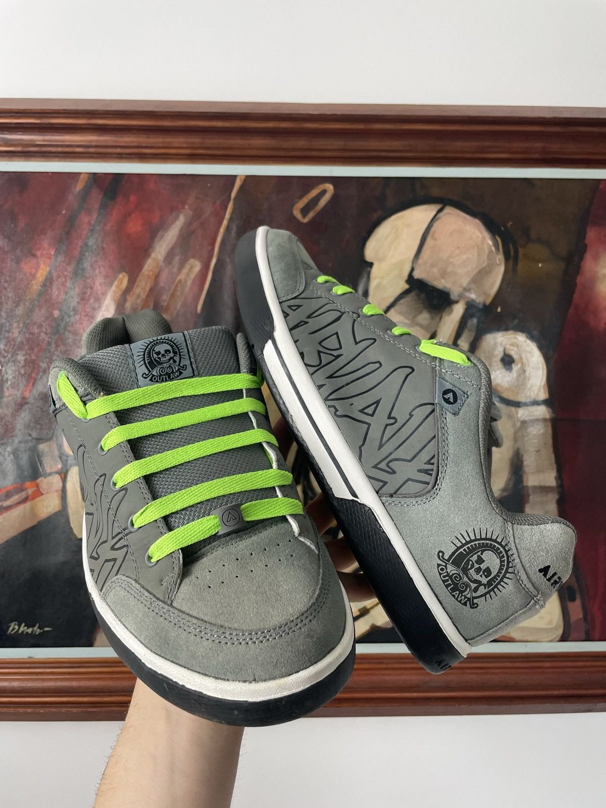 image of Vintage Airwalk Chunky Skate Shoes Y2K Japanese Hype in Grey, Men's (Size 12)