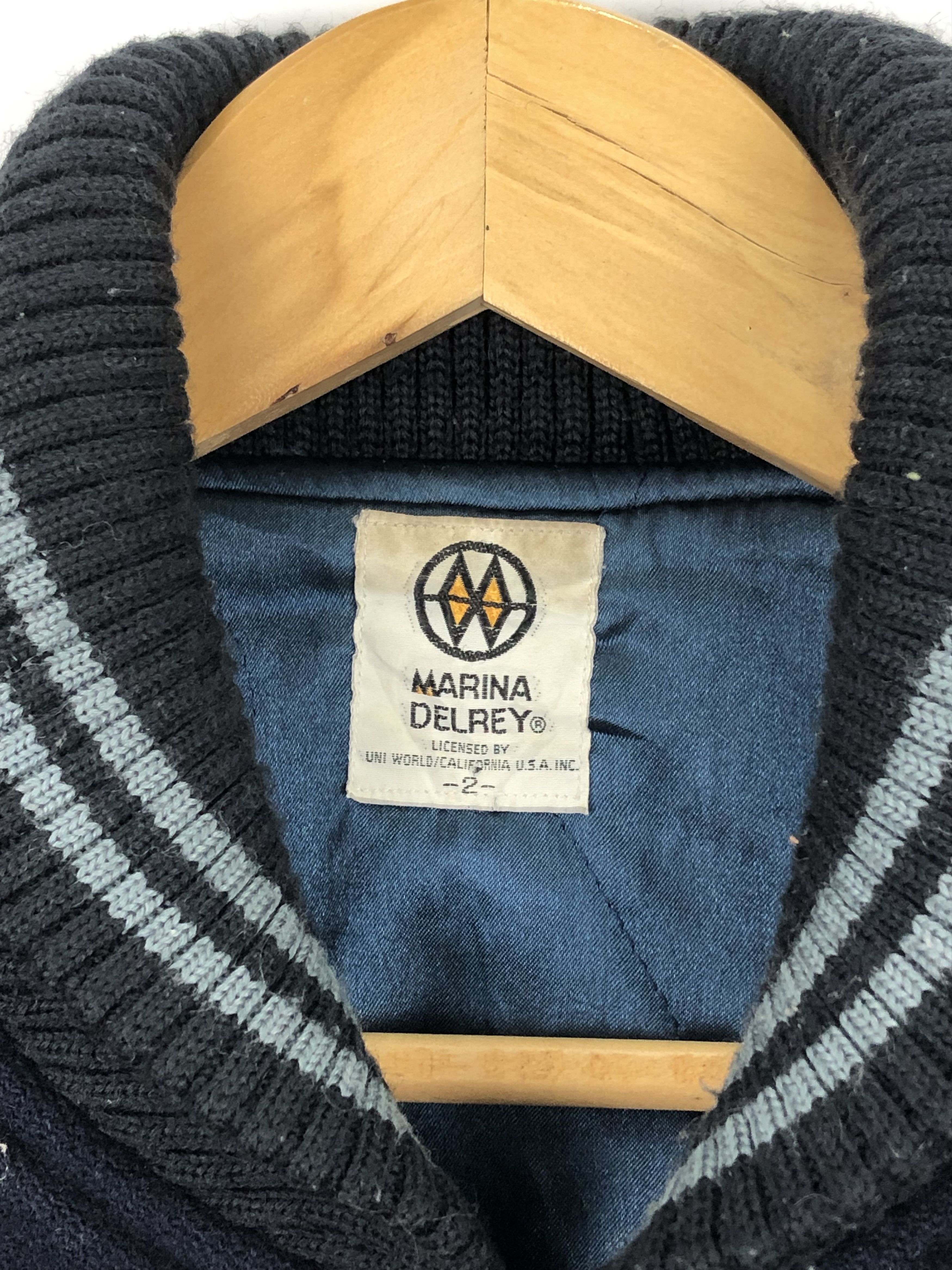 Vintage Vintage 90s Marina Delrey Wool Varsity Jacket V0444 Size US M / EU 48-50 / 2 - 5 Thumbnail