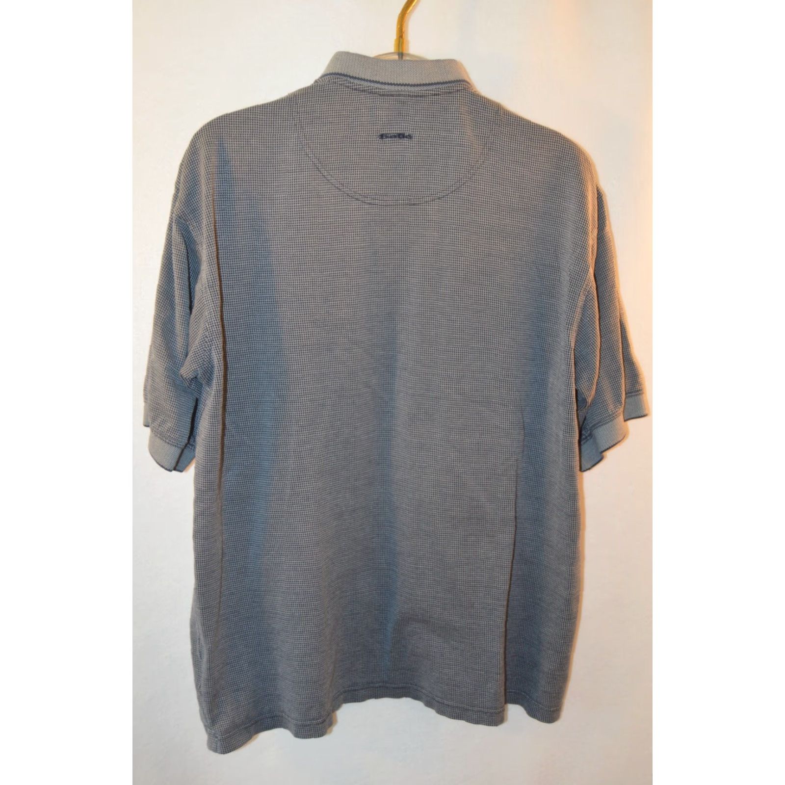 Vintage Bollé Mens Polo Shirt Golf Check Short Sleeve Gray Large 100% Cotton Knit Regular Activewear Mens Size US L / EU 52-54 / 3 - 2 Thumbnail