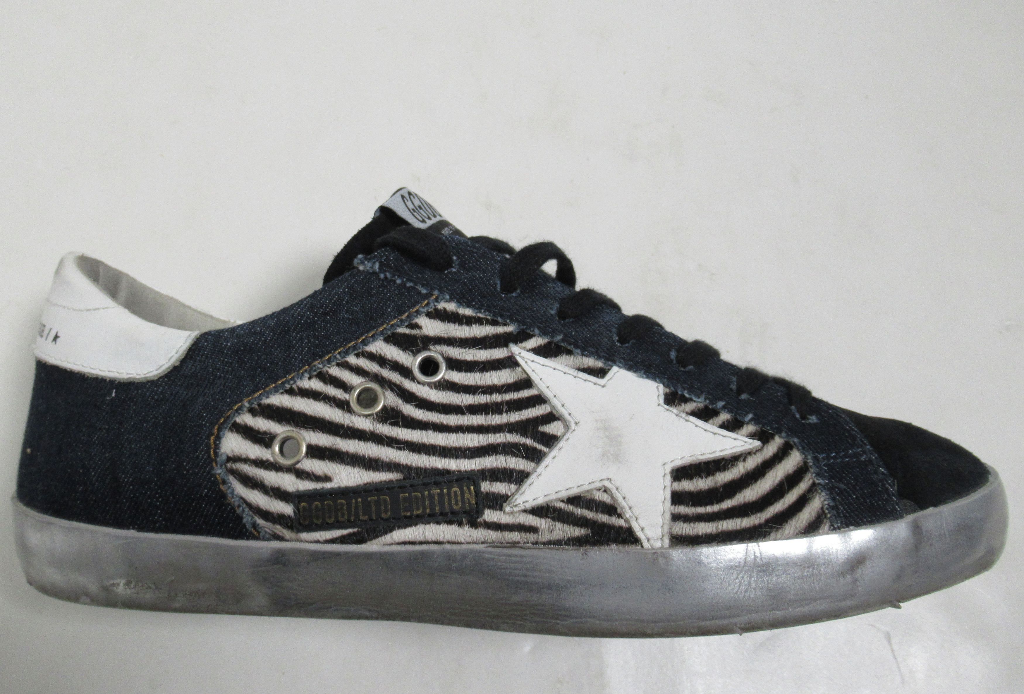 Golden Goose Golden Goose Limited Edition Super-Star Sneakers In Denim Size US 10 / EU 43 - 1 Thumbnail